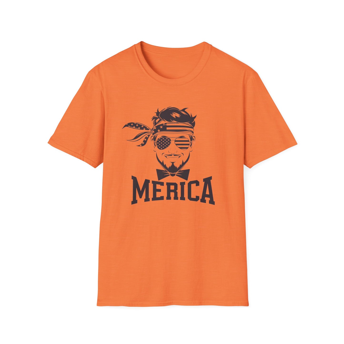 Merica Graphic T-Shirt - Softstyle Unisex Tee for Independence Day & Casual Wear