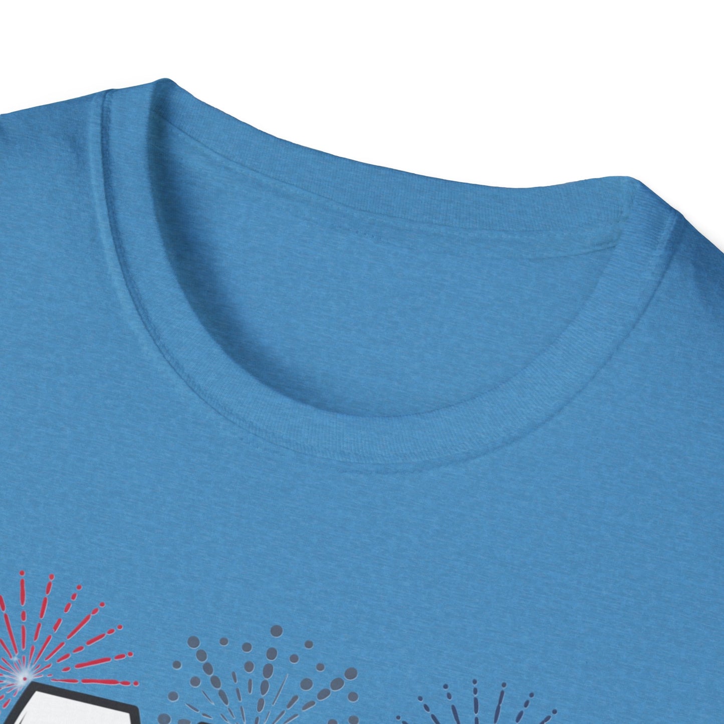 Red, Wine & Blue Unisex Softstyle T-Shirt, Summer BBQ, Fourth of July, Wine Lovers Gift, Patriotic Outfit, Casual Wear
