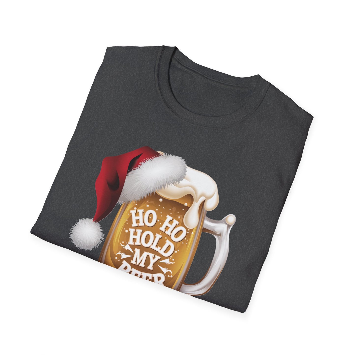 Funny Christmas T-Shirt, Ho Ho Hold My Beer Shirt, Holiday Party Tee, Unisex Graphic Tee, Gift for Beer Lovers