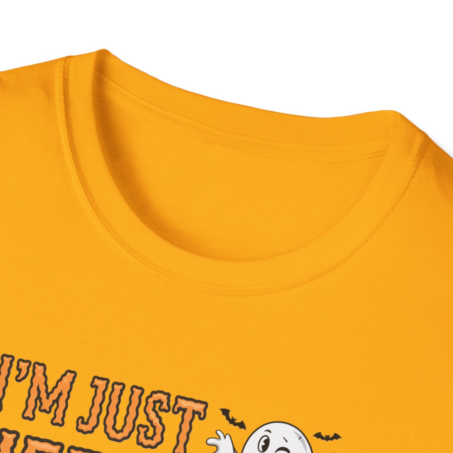 Halloween Ghost Graphic Tee, Unisex Softstyle T-Shirt, Funny Halloween Shirt, Fall Apparel, Spooky Party Outfit, Gifts for October