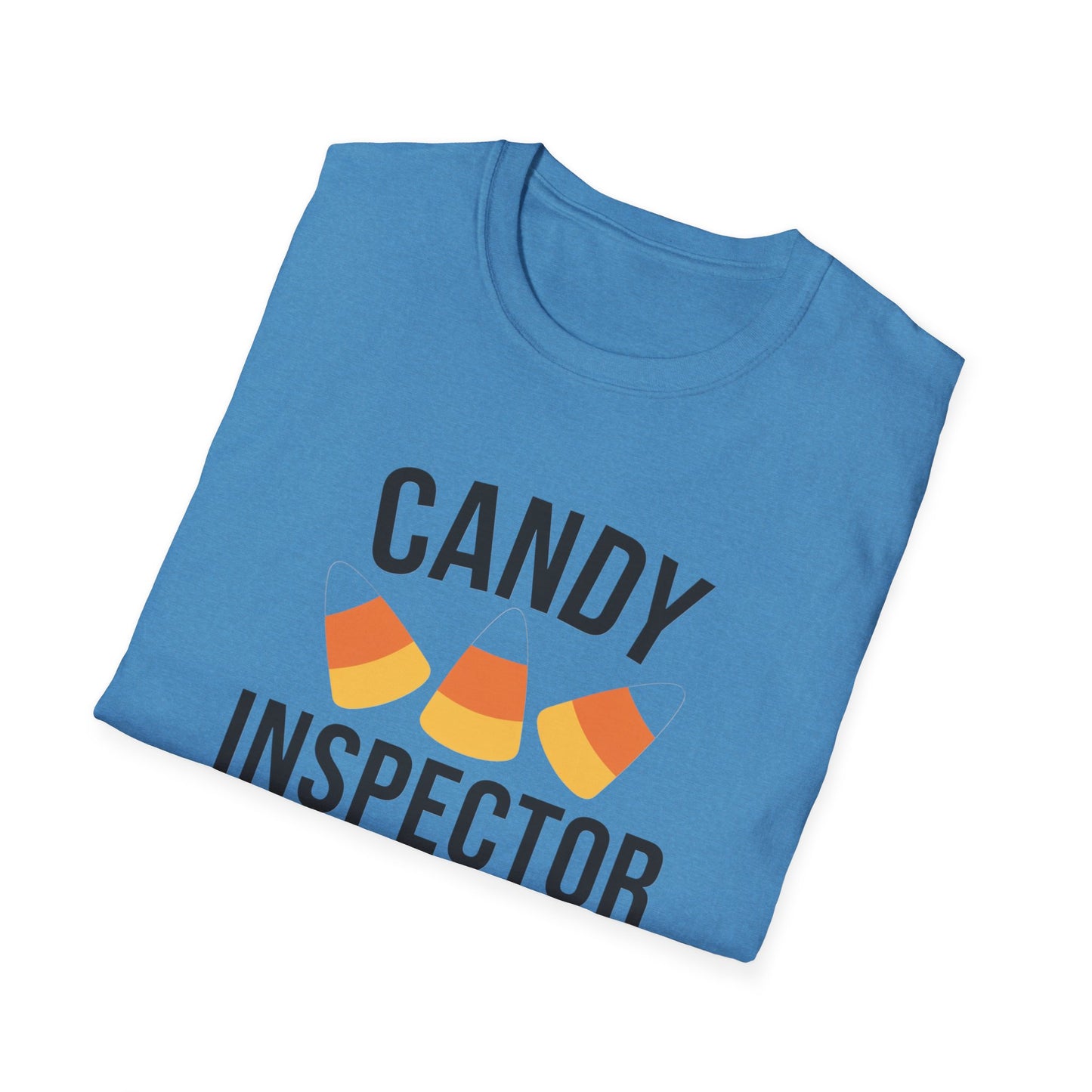 Fun Candy Inspector T-Shirt for Halloween, Unisex Graphic Tee, Sweet Tooth Apparel, Perfect for Fall Celebrations, Trick or Treat