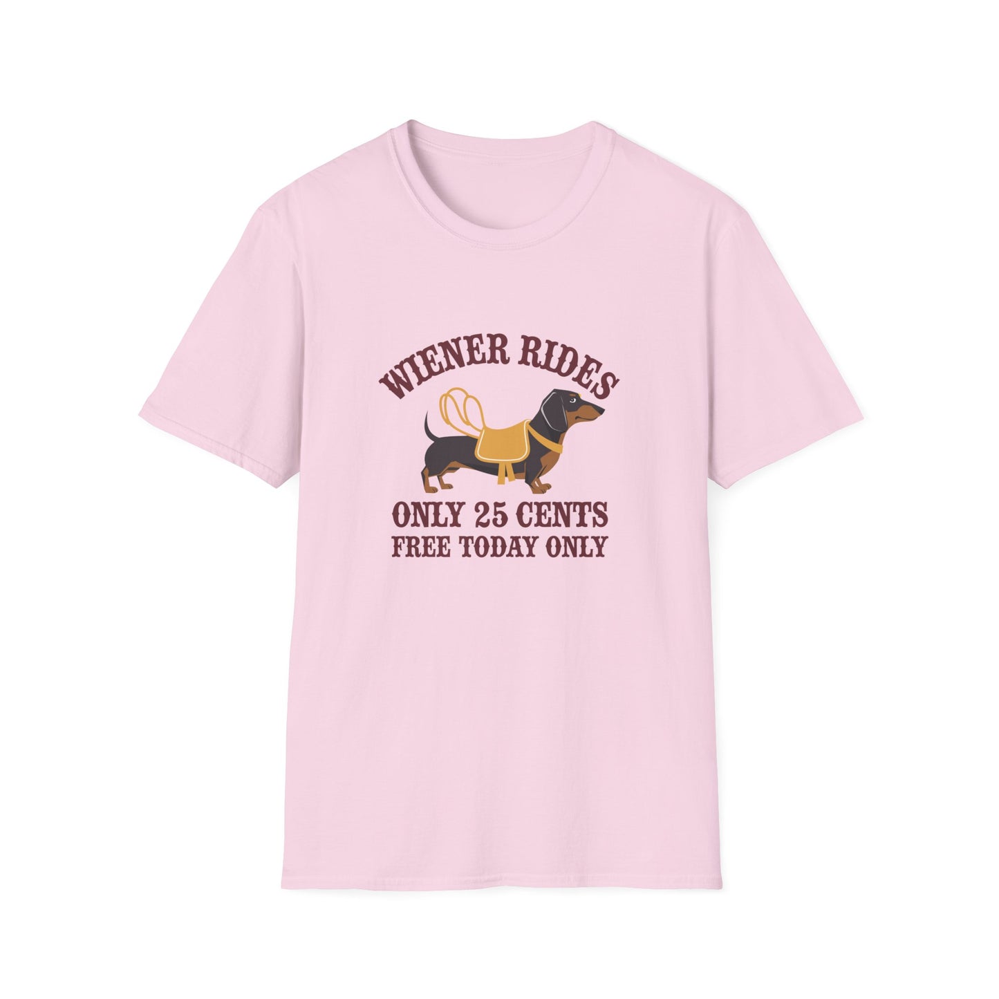 Humorous Wiener Rides Unisex T-Shirt - Fun Gift for Dog Lovers