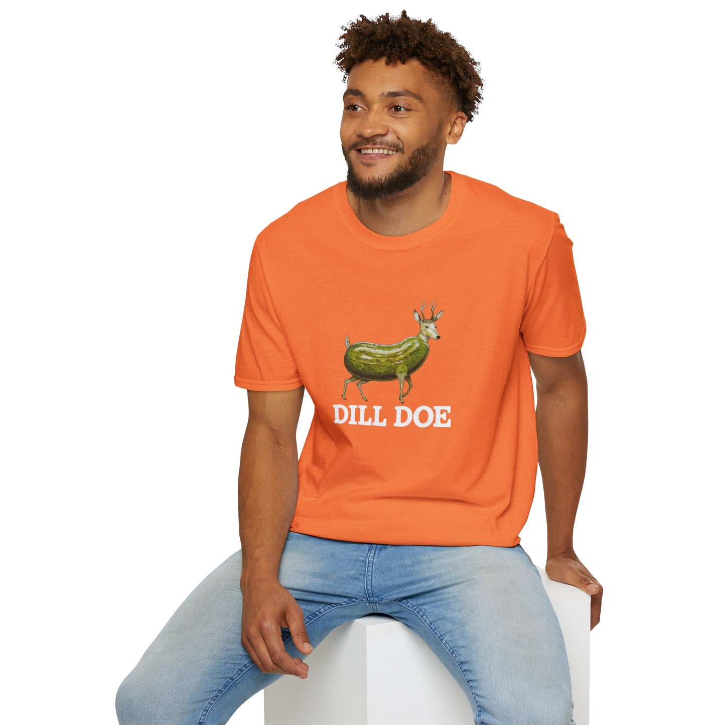 Dill Doe Funny Unisex Softstyle T-Shirt - Quirky Animal Tee
