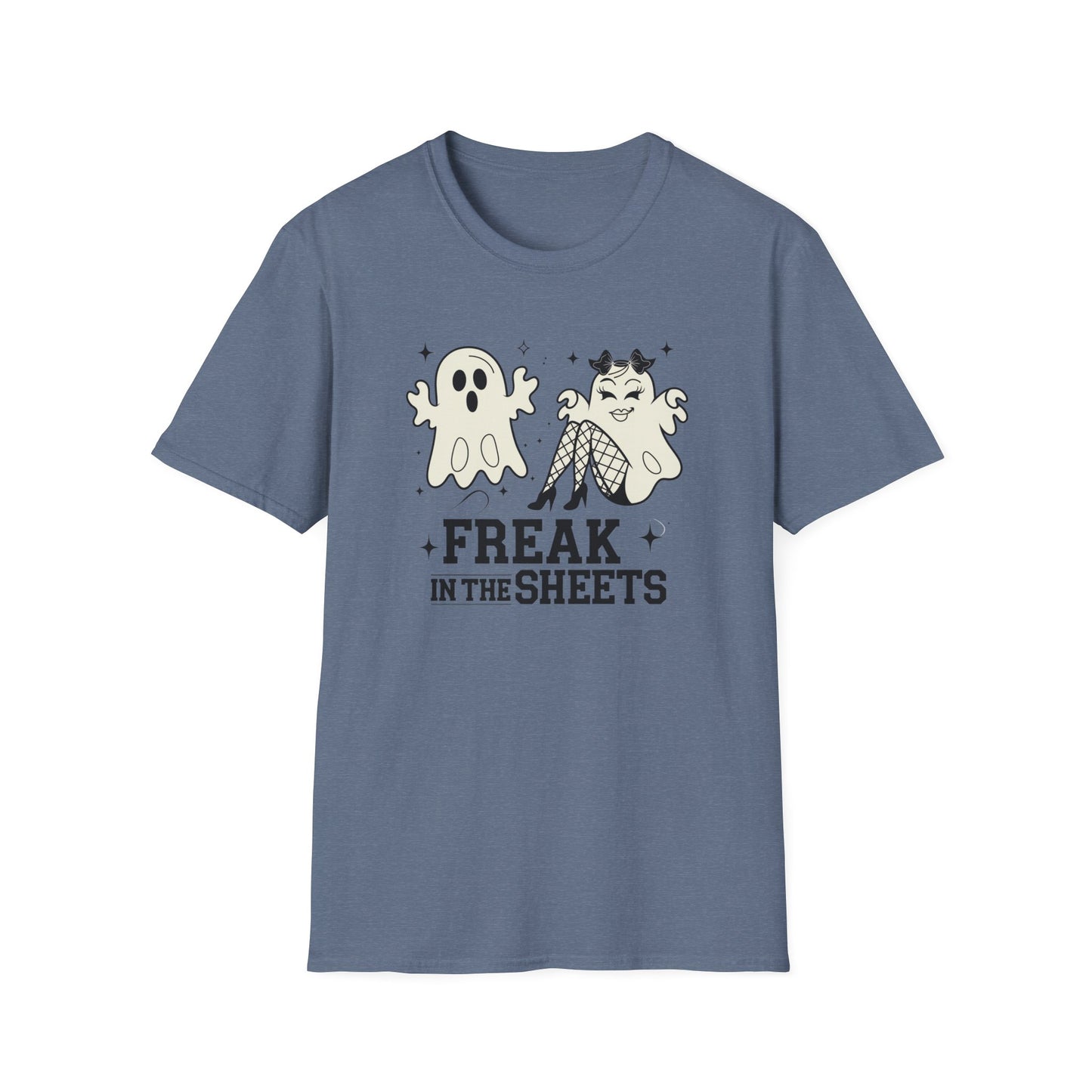 Freak in the Sheets Unisex T-Shirt, Funny Halloween Tee, Ghost & Witch Graphic Shirt, Spooky Season Apparel, Gift for Her