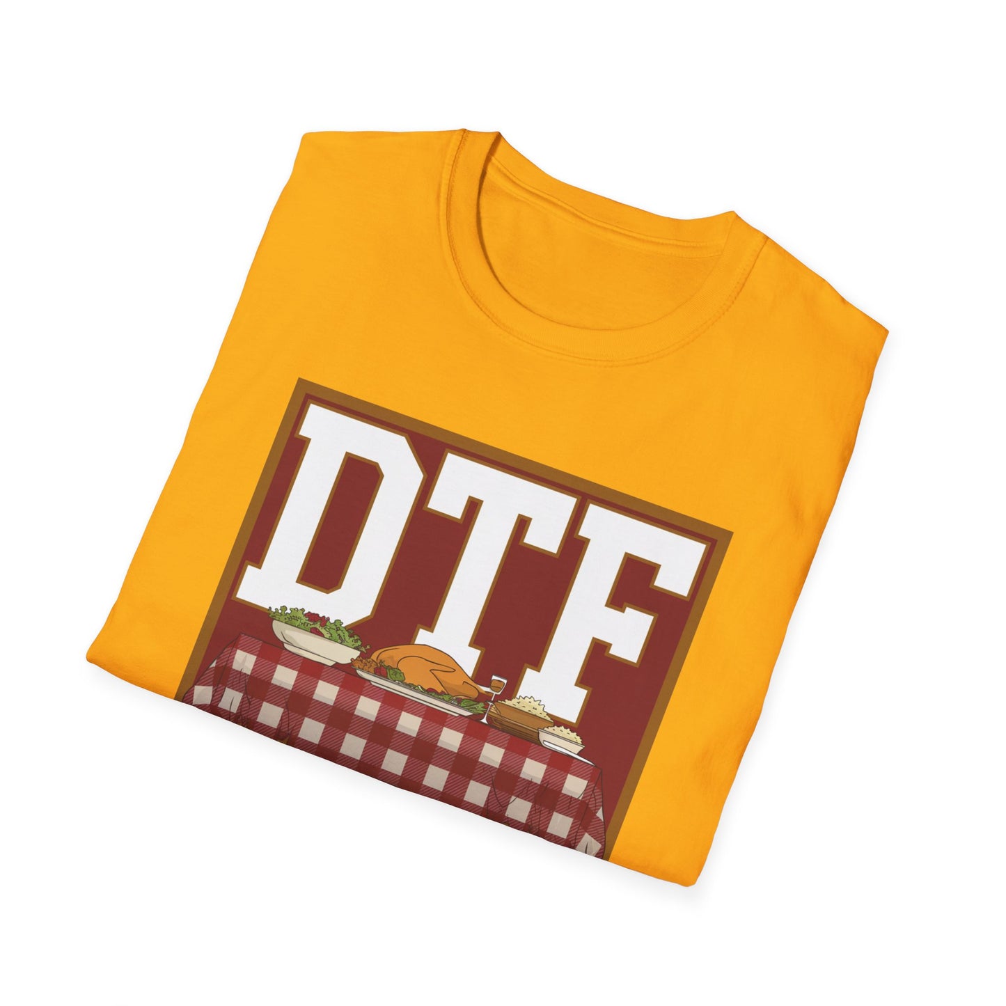 DTF Down to Feast Unisex Softstyle T-Shirt - Perfect for Food Lovers and Parties