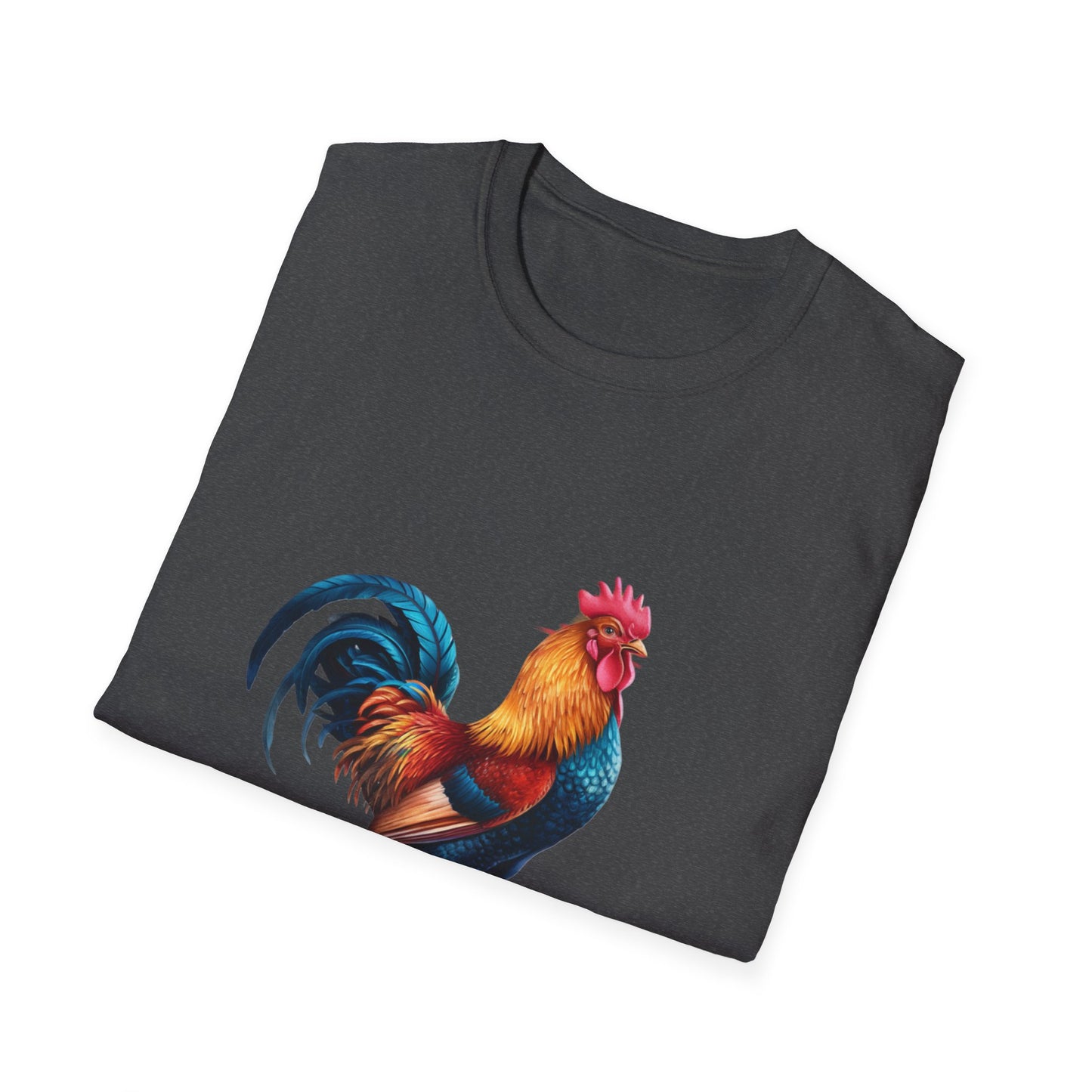 Colorful Rooster Unisex Softstyle T-Shirt - Farmhouse Chic Apparel