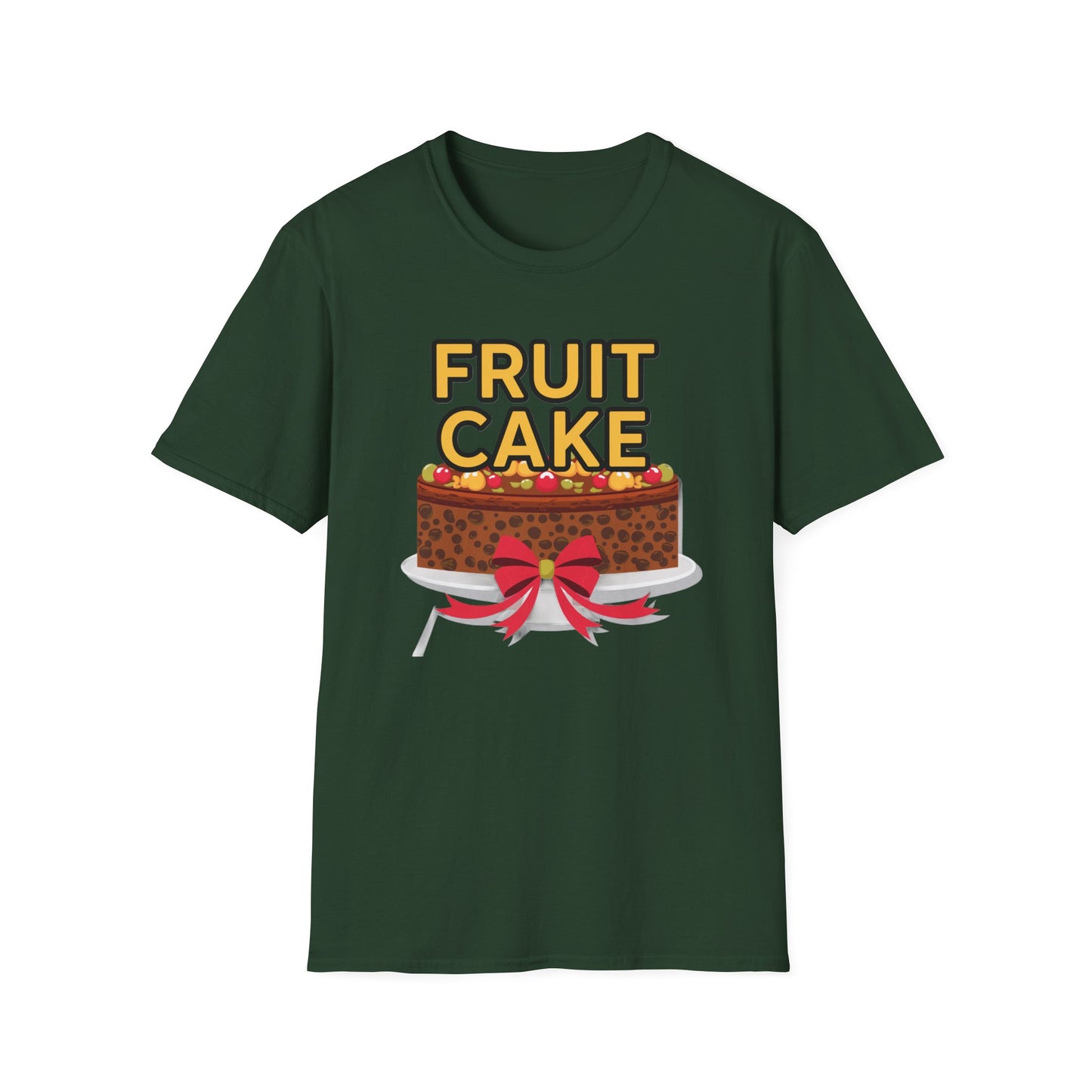 Fruit Cake Fun Unisex Softstyle T-Shirt, Funny Cake Tee, Baking Gift, Holiday Humor Shirt, Birthday or Christmas Apparel