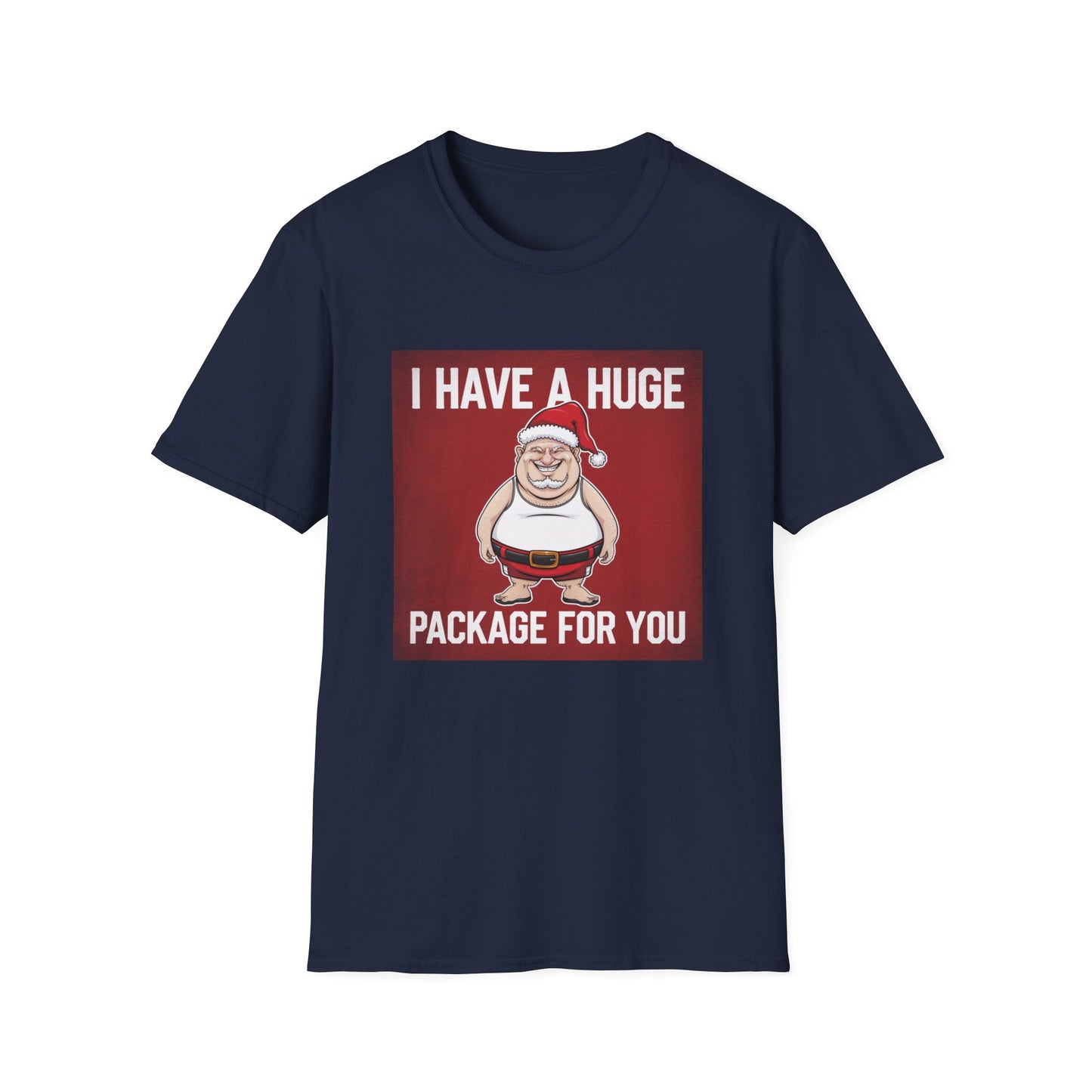 Festive Humor Unisex Softstyle T-Shirt, Funny Christmas Gift, Holiday Apparel, Santa Graphic Tee, Gifts for Him and Her