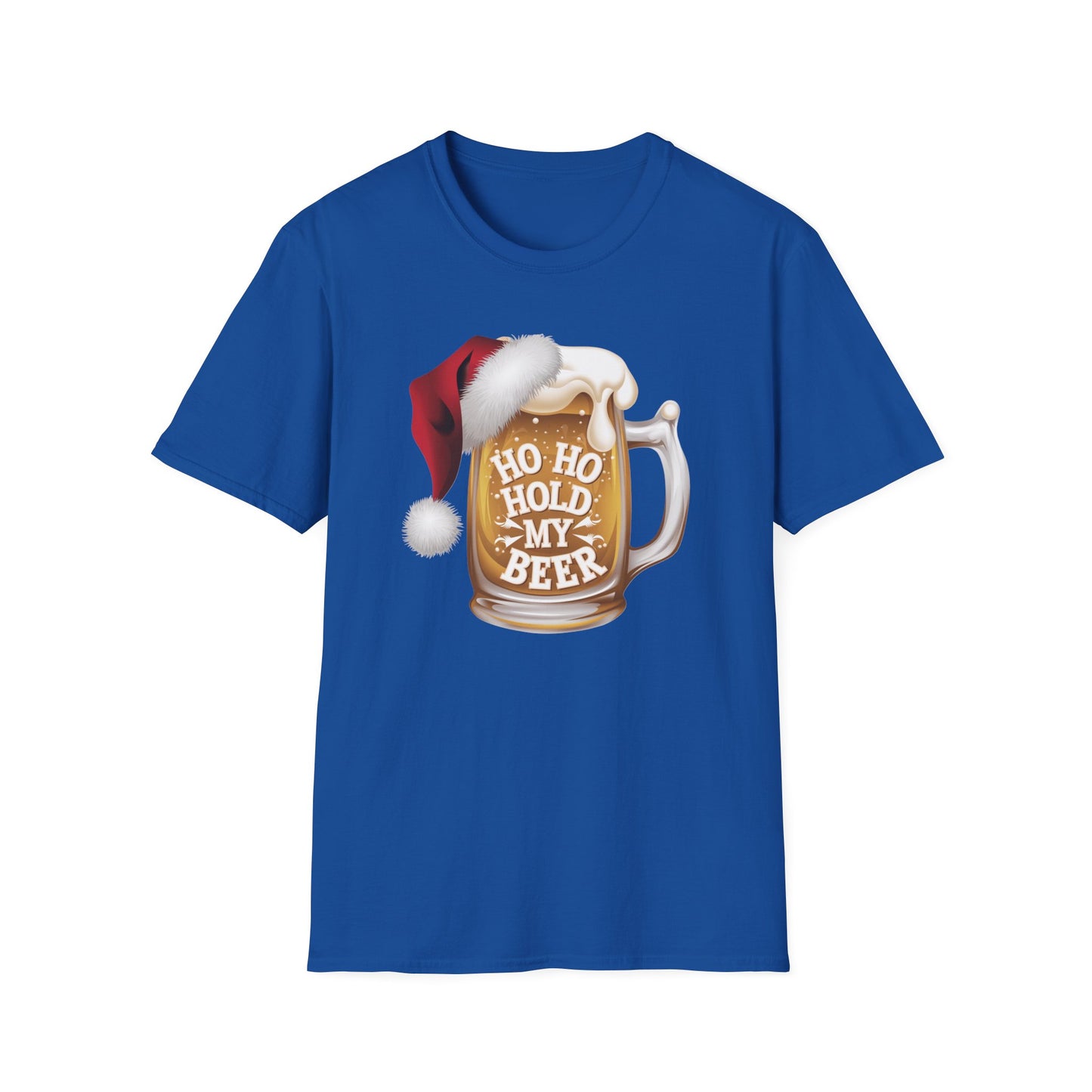 Funny Christmas T-Shirt, Ho Ho Hold My Beer Shirt, Holiday Party Tee, Unisex Graphic Tee, Gift for Beer Lovers