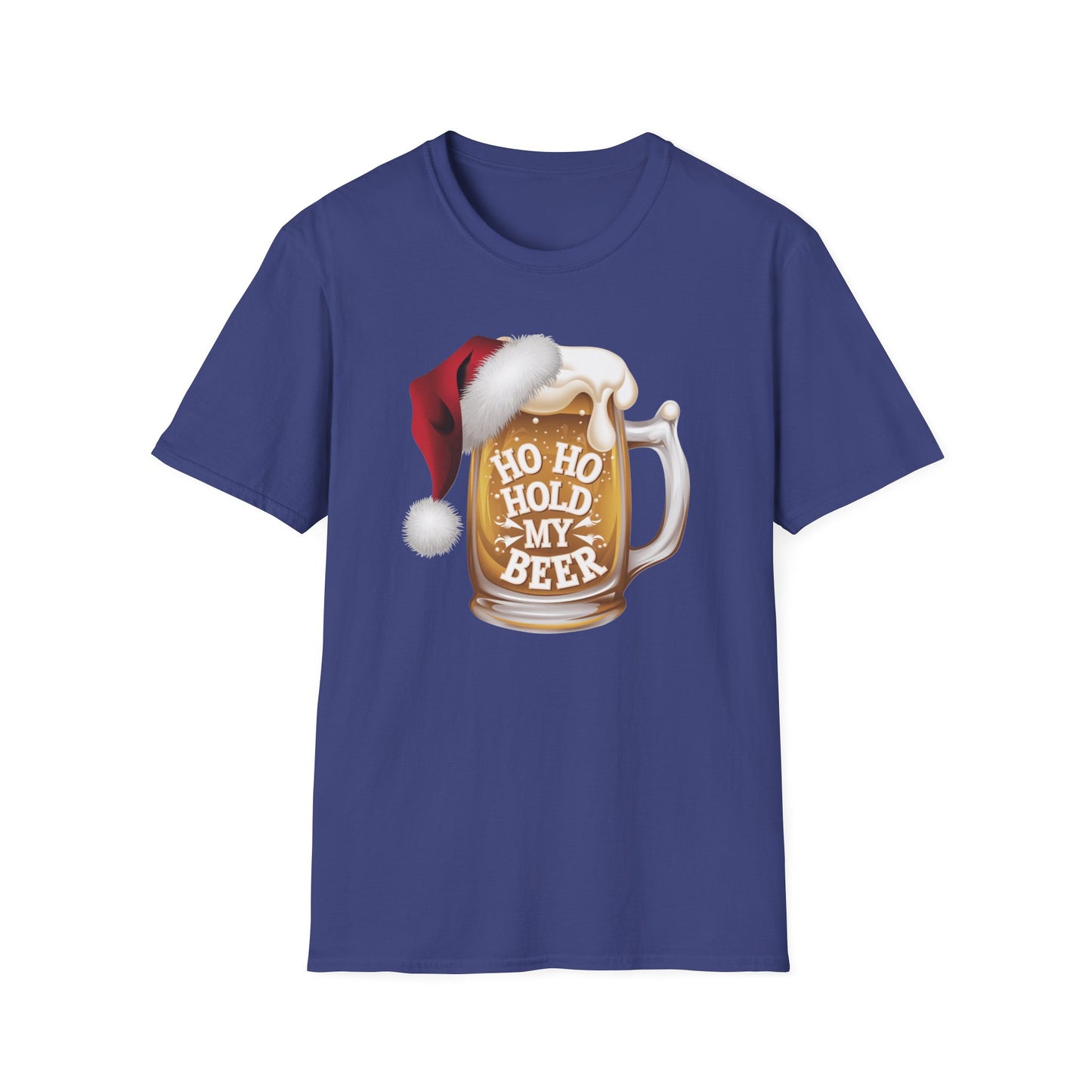 Funny Christmas T-Shirt, Ho Ho Hold My Beer Shirt, Holiday Party Tee, Unisex Graphic Tee, Gift for Beer Lovers