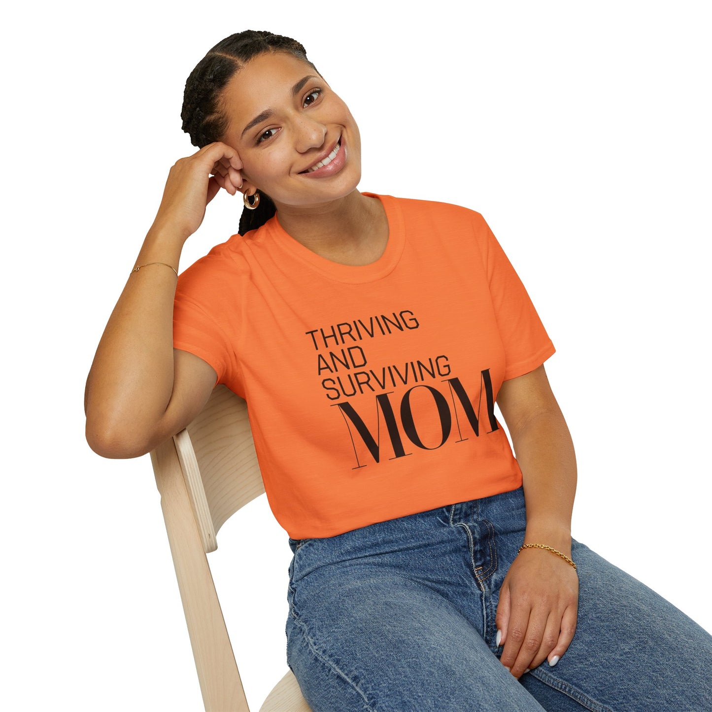 Mom Life Unisex T-Shirt | Thriving and Surviving Tee | Gift for Moms, Mother's Day, Parenting, Casual Wear, Birthday