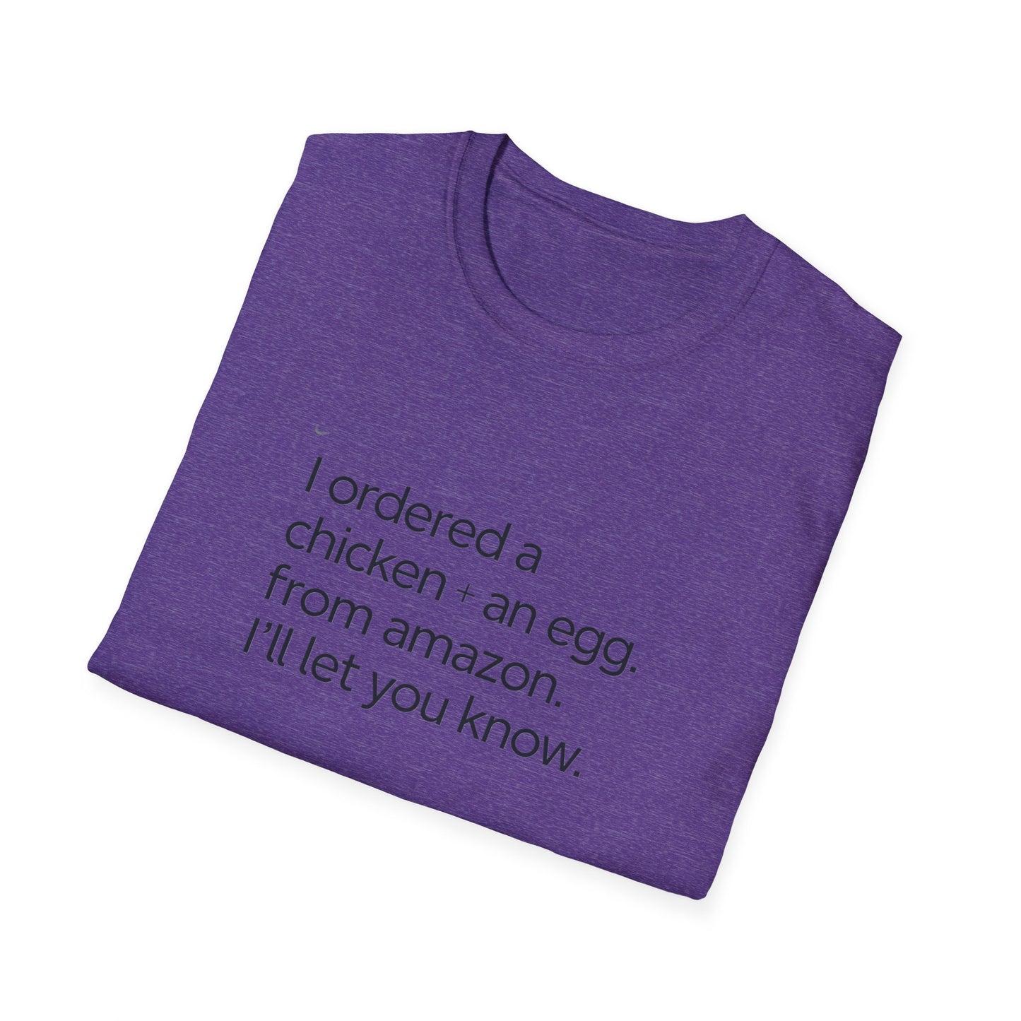 Funny Chicken & Egg Unisex Softstyle T-Shirt - Perfect Gift for Food Lovers
