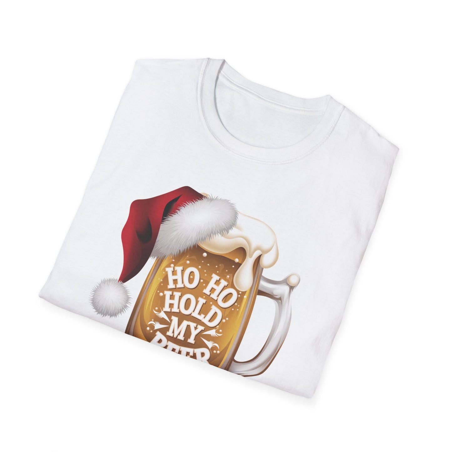 Funny Christmas T-Shirt, Ho Ho Hold My Beer Shirt, Holiday Party Tee, Unisex Graphic Tee, Gift for Beer Lovers
