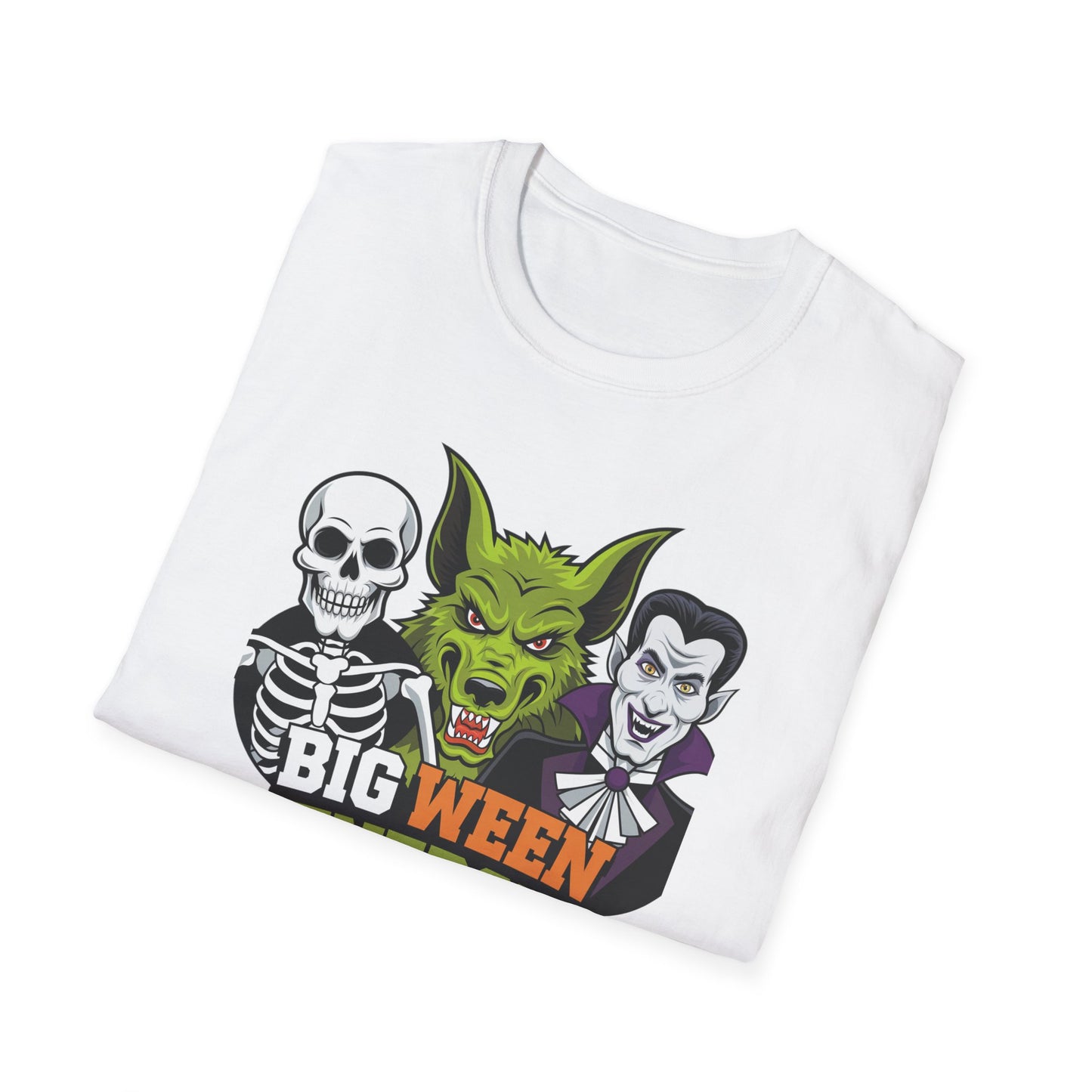 Halloween Graphic Tee, Big Ween Energy Shirt, Unisex Softstyle T-Shirt, Spooky Season Apparel, Fun Halloween Costume Top