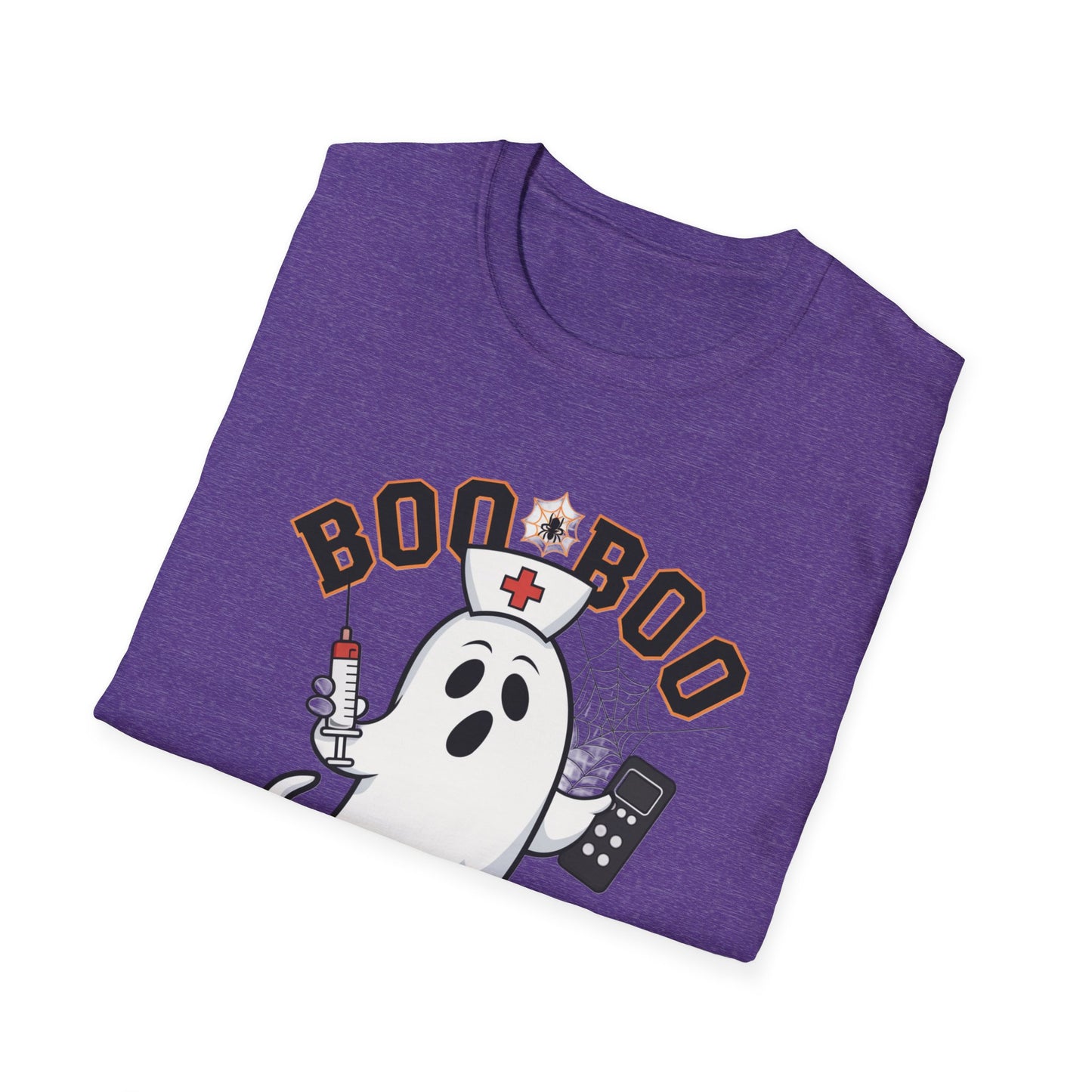 Boo Boo Crew T-Shirt, Softstyle Tee for Halloween, Ghost Nurse Shirt, Fun Family Costume Top, Spooky Comedy Dress-Up
