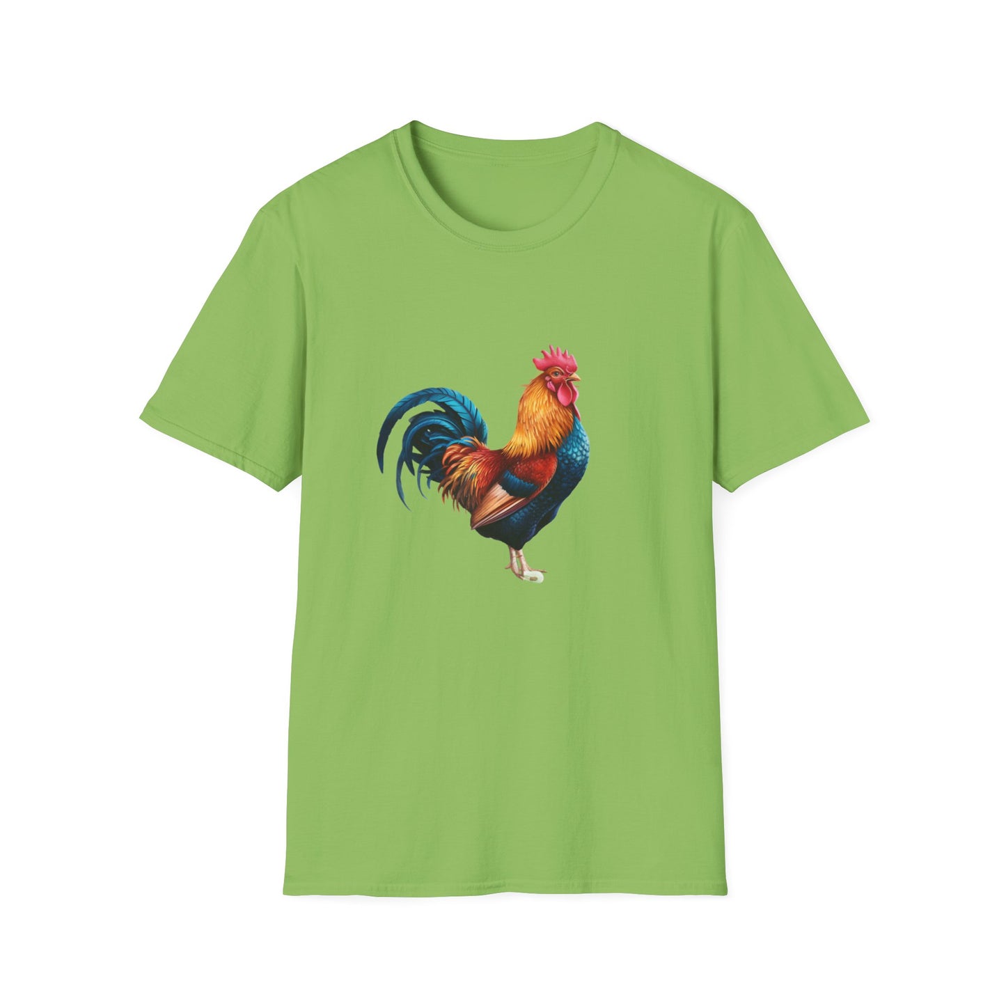 Colorful Rooster Unisex Softstyle T-Shirt - Farmhouse Chic Apparel