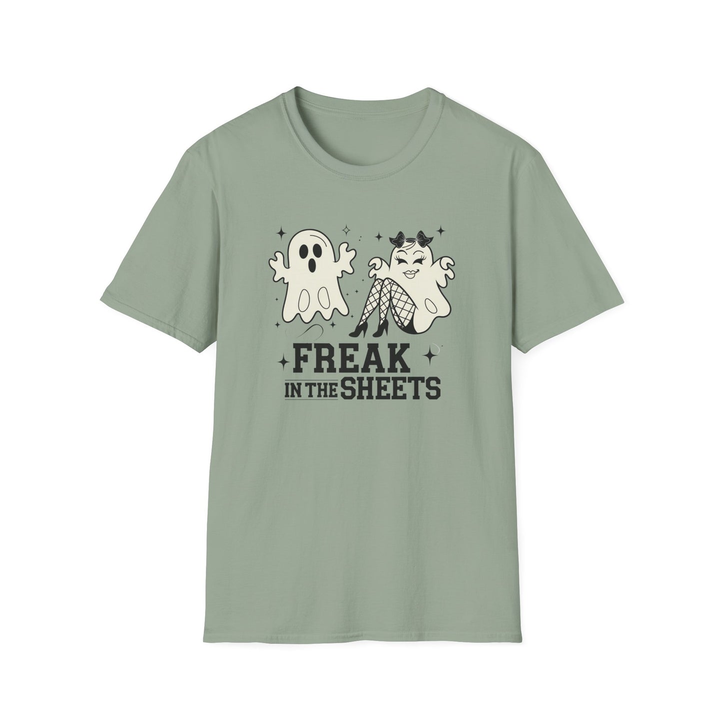 Freak in the Sheets Unisex T-Shirt, Funny Halloween Tee, Ghost & Witch Graphic Shirt, Spooky Season Apparel, Gift for Her