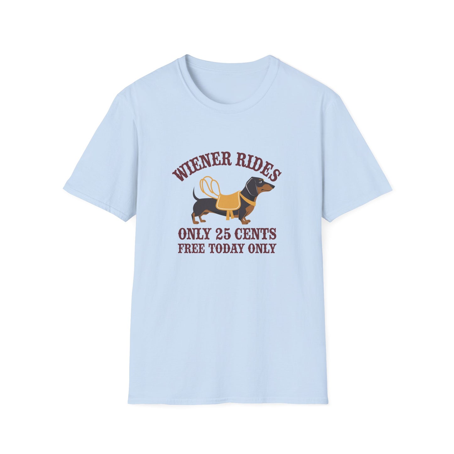 Humorous Wiener Rides Unisex T-Shirt - Fun Gift for Dog Lovers