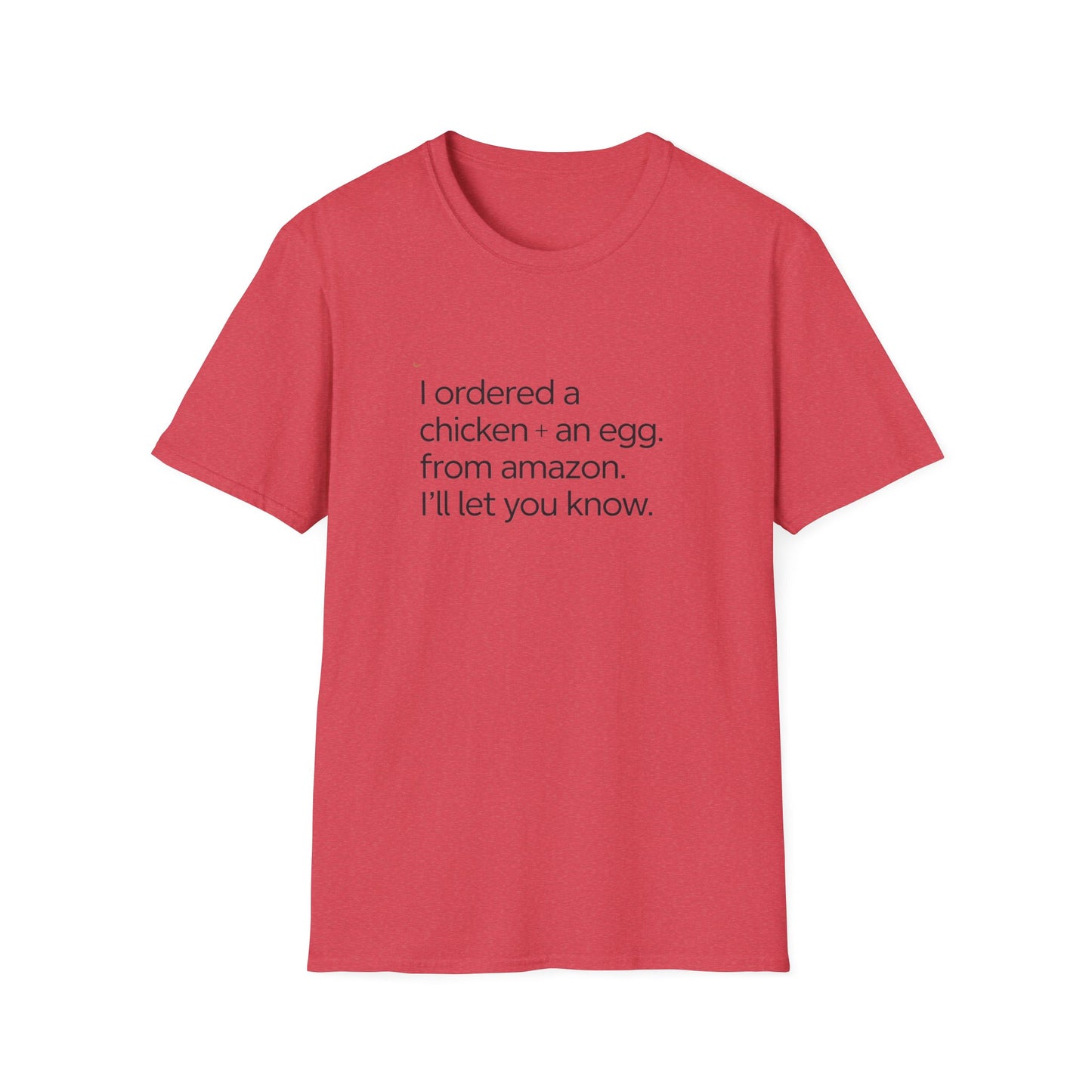 Funny Chicken & Egg Unisex Softstyle T-Shirt - Perfect Gift for Food Lovers