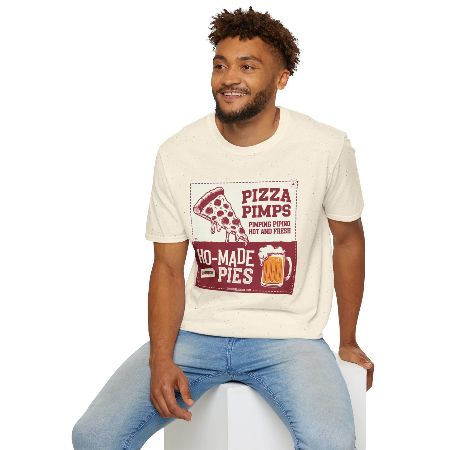 Pizza Pimps Unisex Softstyle T-Shirt - Fun Foodie Tee