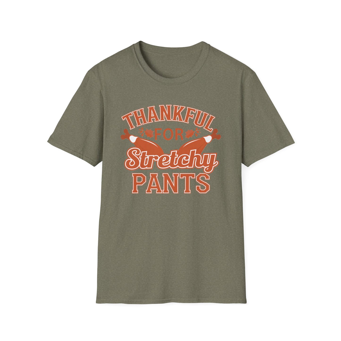 Thankful for Stretchy Pants Unisex Softstyle T-Shirt - Perfect for Thanksgiving & Casual Outings