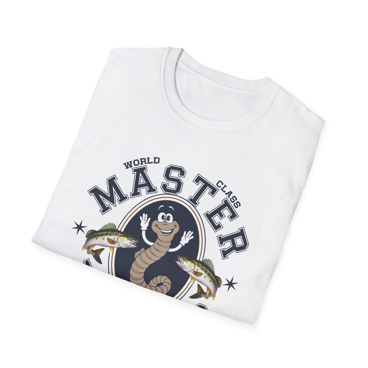 Funny Master Baiter Unisex Softstyle T-Shirt - Perfect for Fishing Lovers