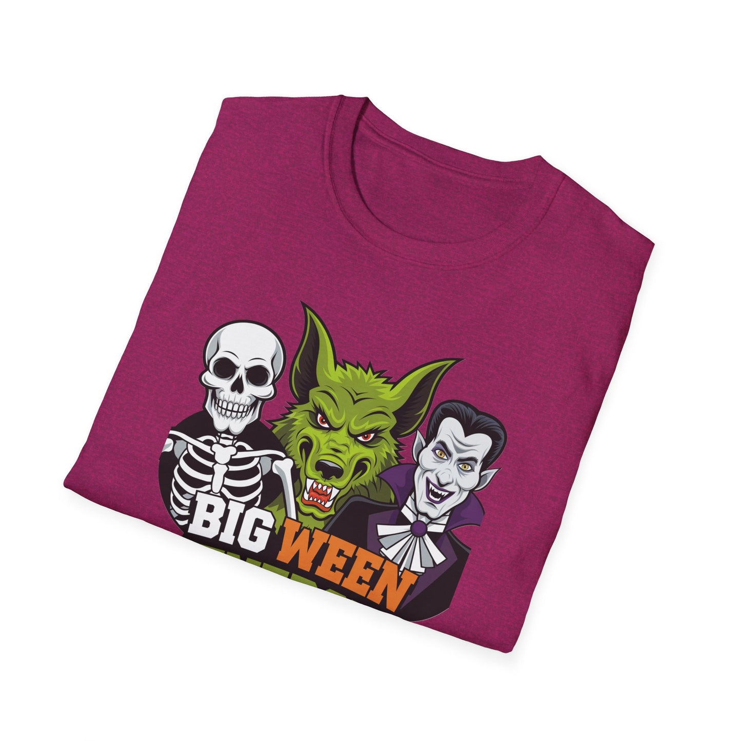 Halloween Graphic Tee, Big Ween Energy Shirt, Unisex Softstyle T-Shirt, Spooky Season Apparel, Fun Halloween Costume Top