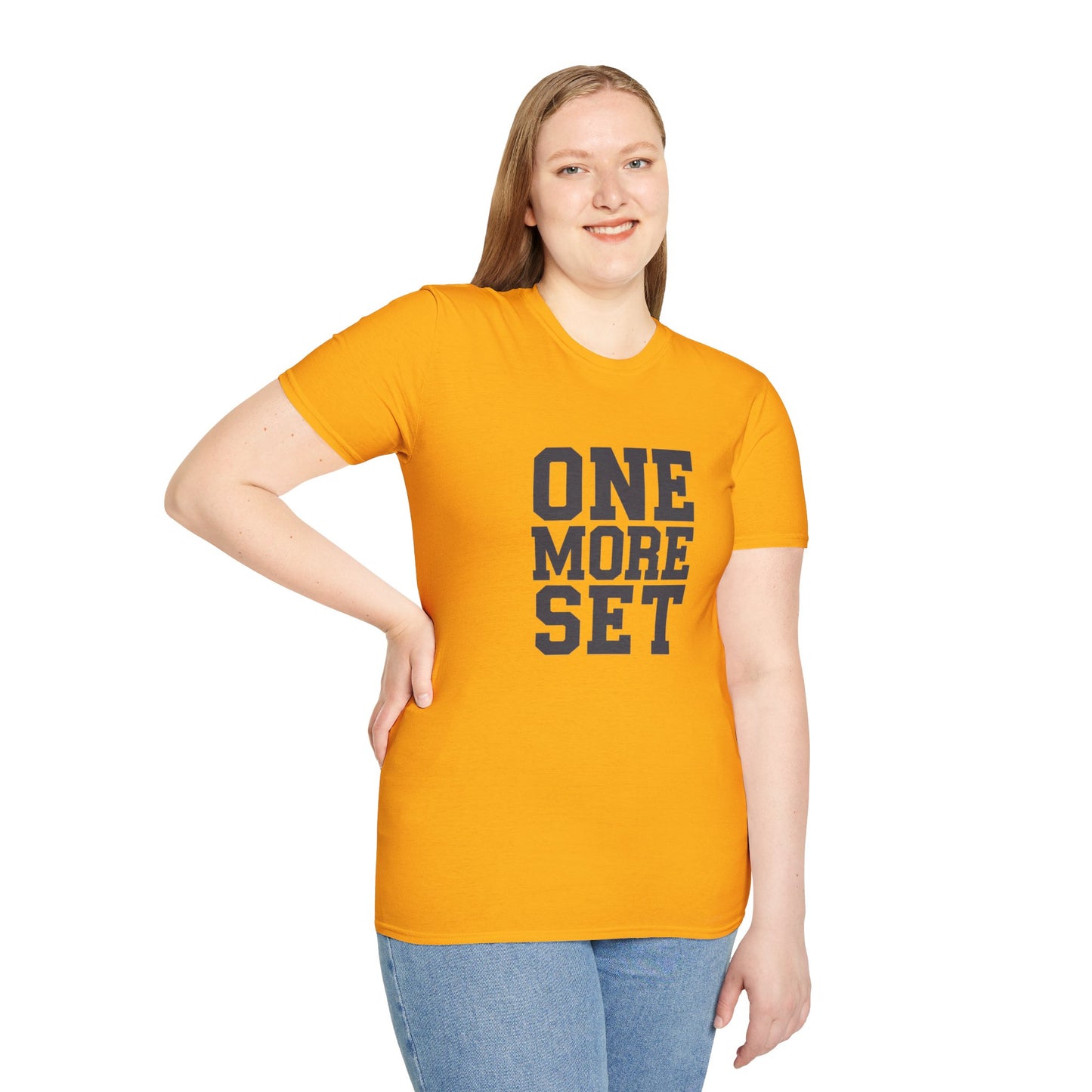 Motivational Fitness T-Shirt - 'One More Set' Unisex Softstyle Tee