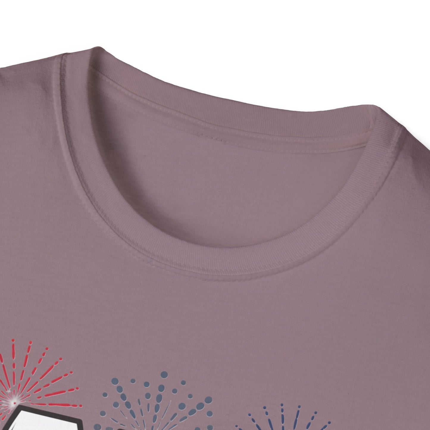 Red, Wine & Blue Unisex Softstyle T-Shirt, Summer BBQ, Fourth of July, Wine Lovers Gift, Patriotic Outfit, Casual Wear
