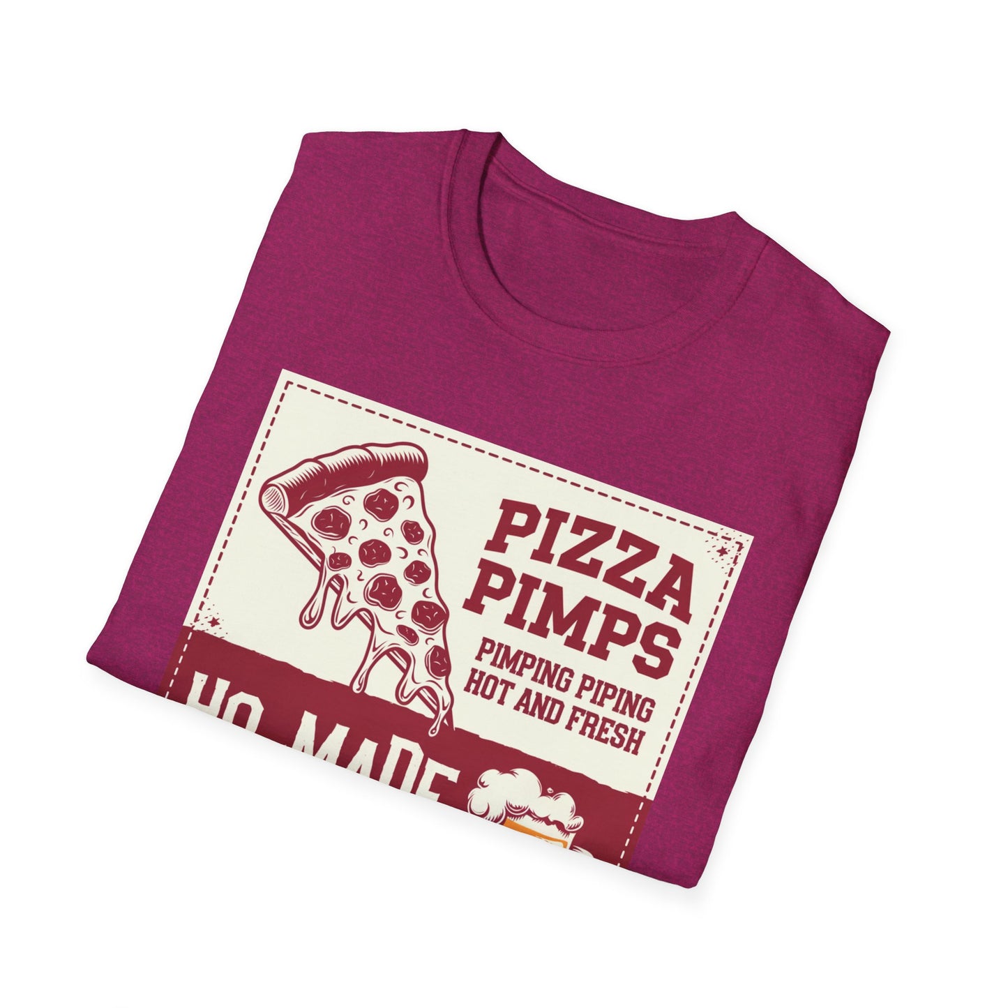 Pizza Pimps Unisex Softstyle T-Shirt - Fun Foodie Tee