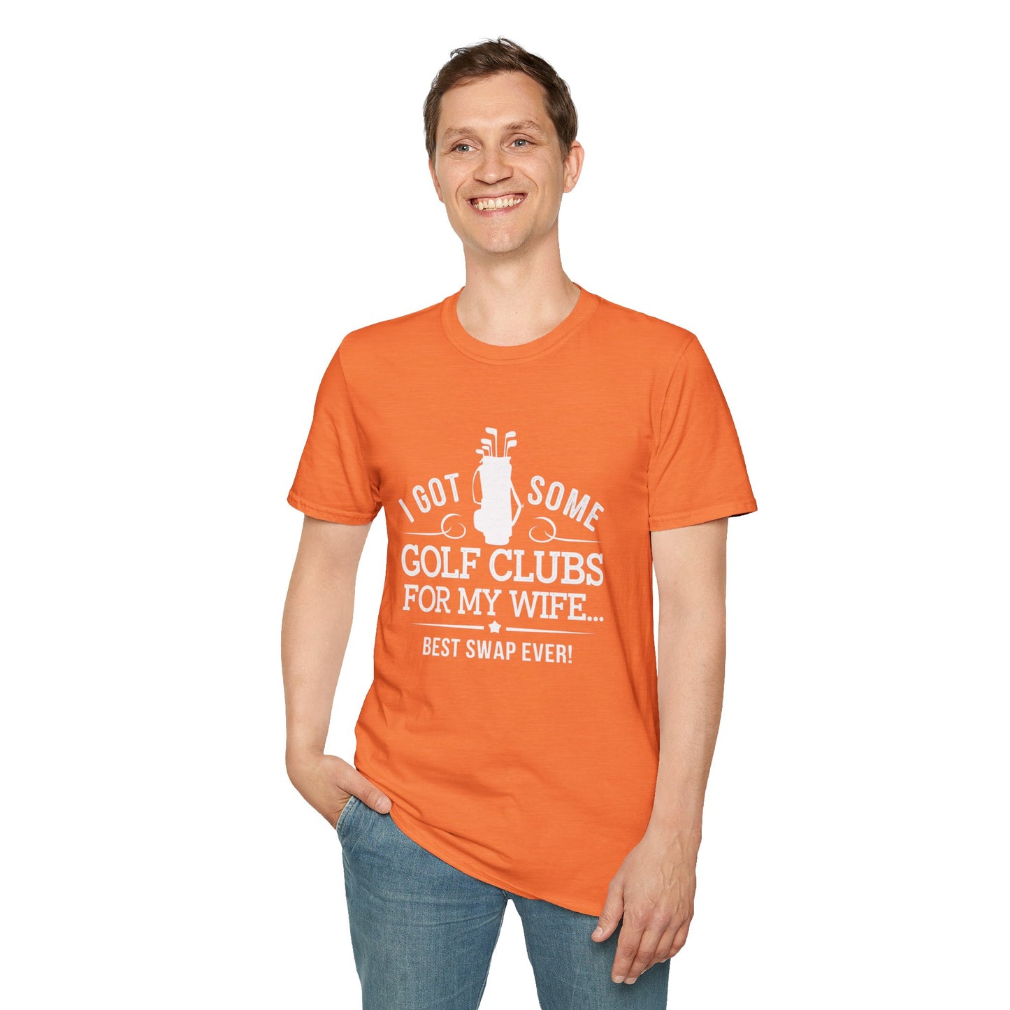 Funny Golf T-Shirt for Couples - "I Got Some Golf Clubs for My Wife"