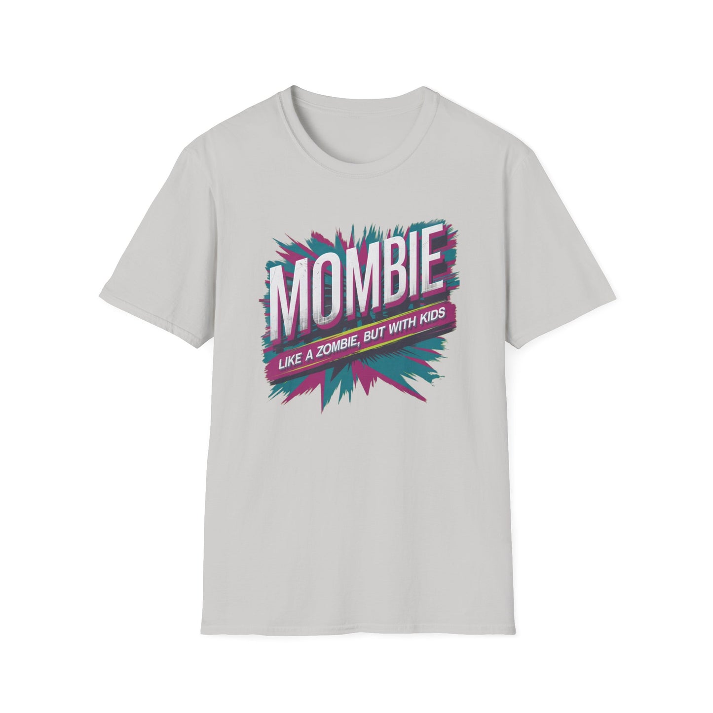 Mombie T-Shirt - Funny Parenting Gift, Unisex Softstyle Tee, Perfect for Moms, Halloween, Gift for New Moms, Casual Wear