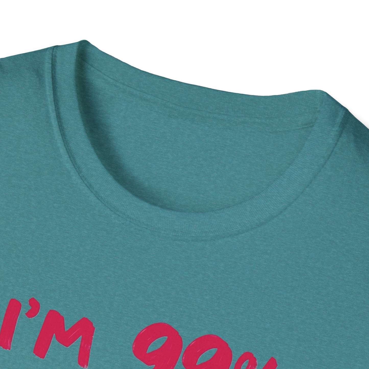 Humorous Graphic Tee, I'm 99% Angel But Ohh That 1%, Funny Gift, Casual Wear, Unique Birthday Shirt, Unisex Softstyle T-Shirt