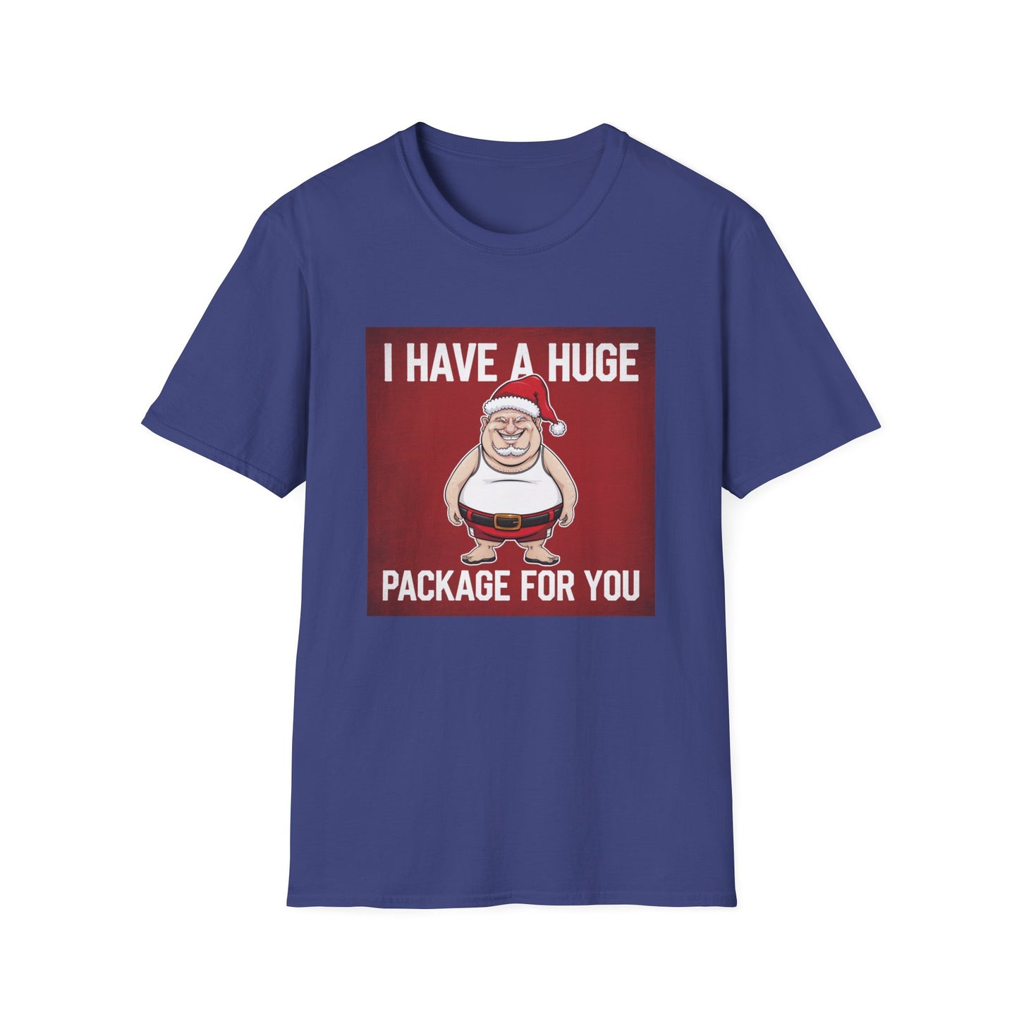 Festive Humor Unisex Softstyle T-Shirt, Funny Christmas Gift, Holiday Apparel, Santa Graphic Tee, Gifts for Him and Her
