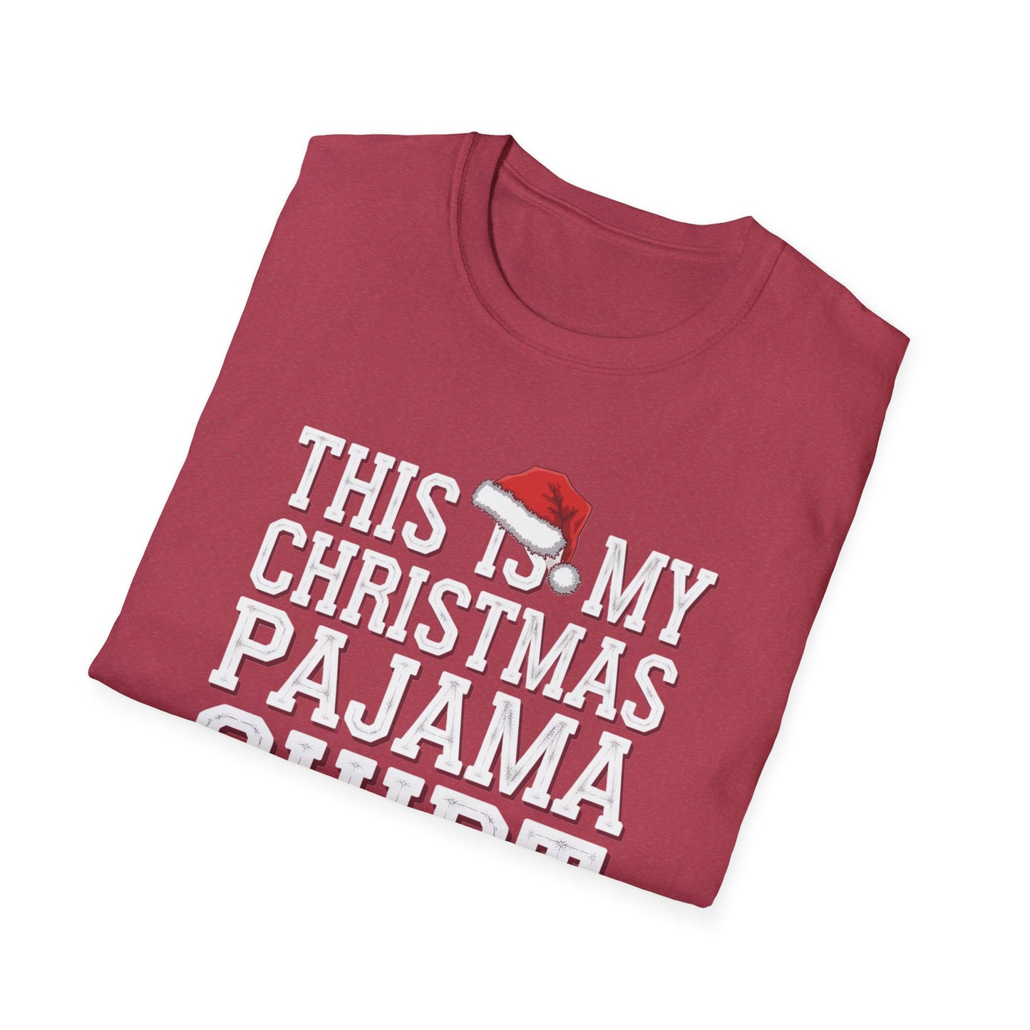 This is My Christmas Pajama Shirt - Unisex Softstyle Tee, Holiday Gift, Cozy T-Shirt, Christmas Pajama, Fun Winter Wear