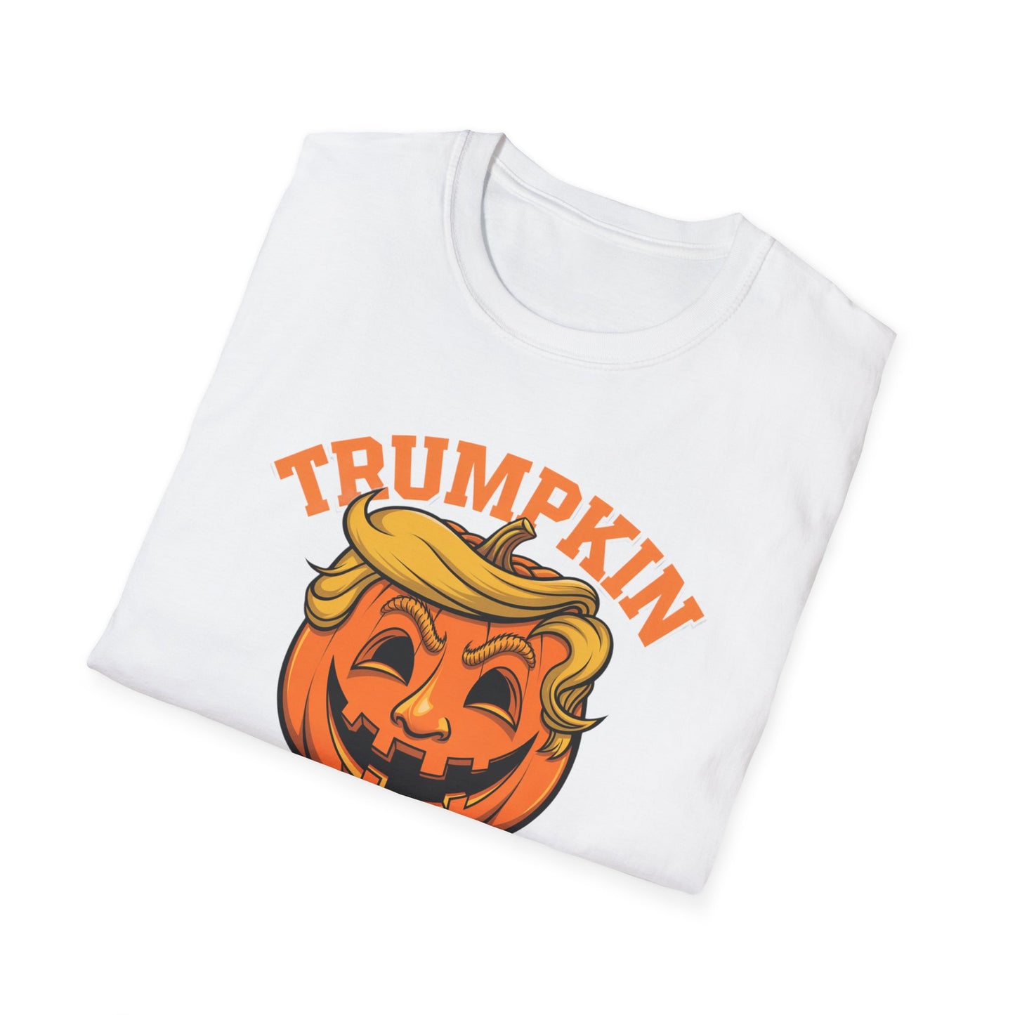 Halloween Trumpkin T-Shirt - Unisex Softstyle Tee for Fall Festivities, Party Attire, Gag Gift, Trick or Treat, Spooky Season