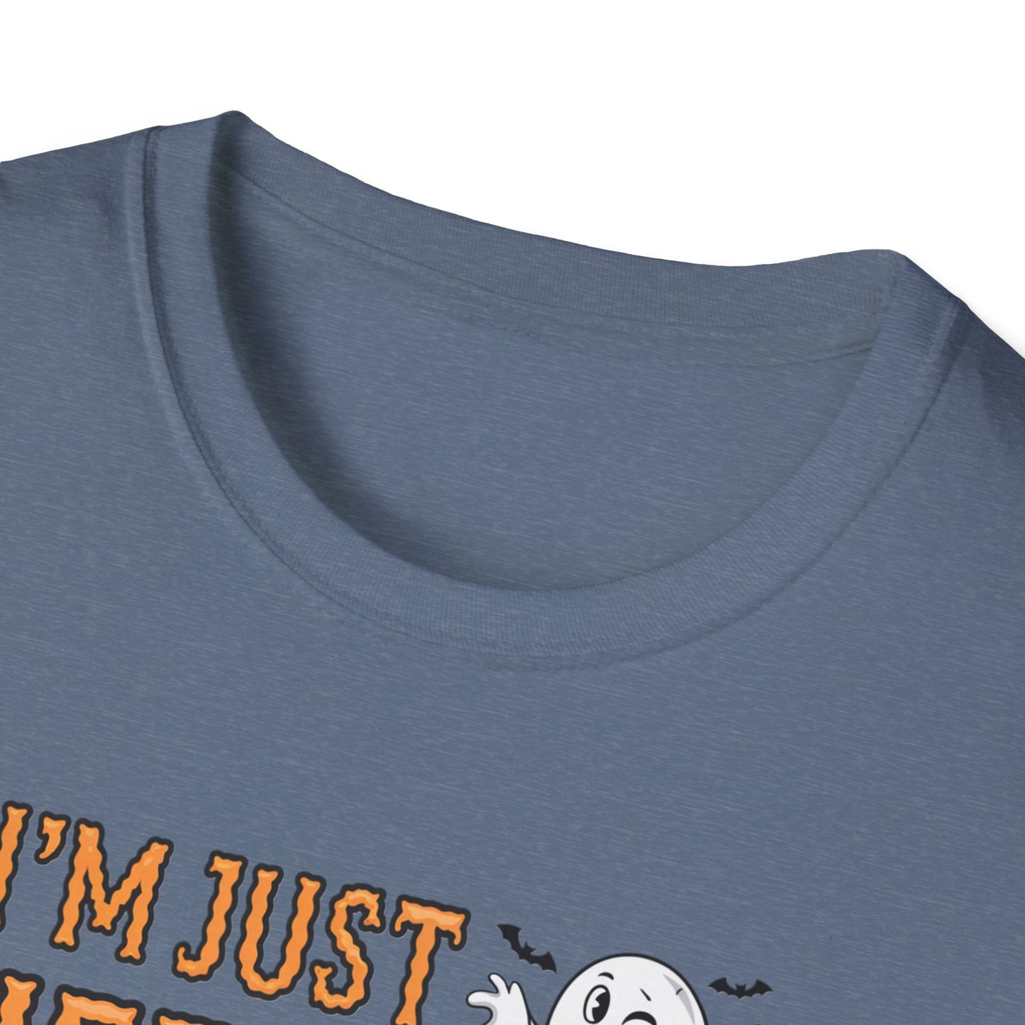 Halloween Ghost Graphic Tee, Unisex Softstyle T-Shirt, Funny Halloween Shirt, Fall Apparel, Spooky Party Outfit, Gifts for October