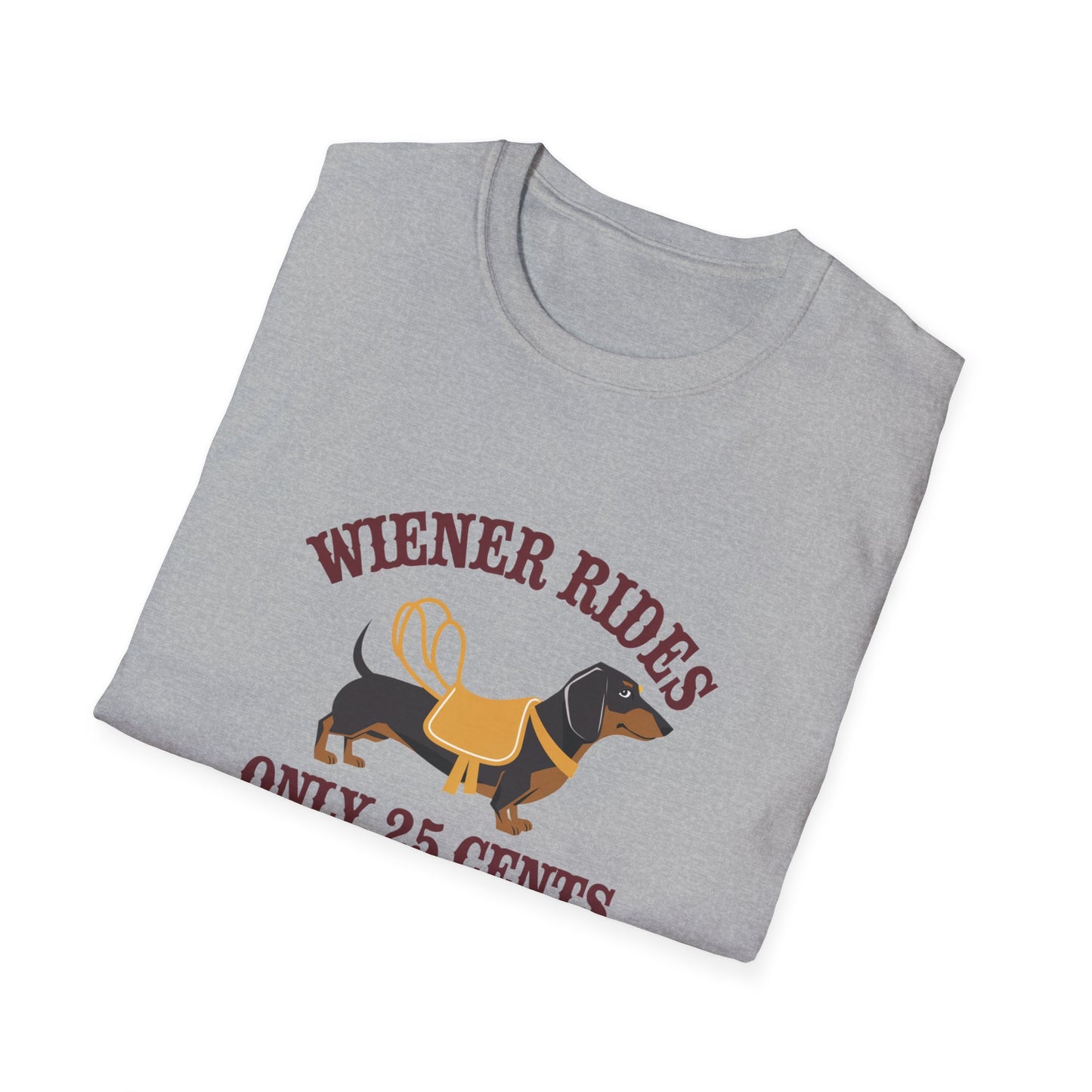 Humorous Wiener Rides Unisex T-Shirt - Fun Gift for Dog Lovers