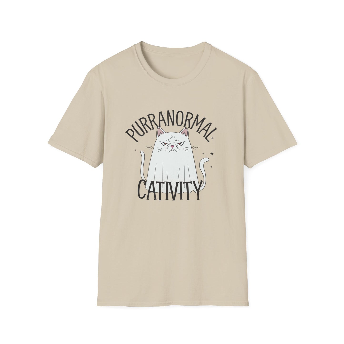 Funny Cat Tee - Purranormal Cativity T-Shirt for Cat Lovers, Gift for Pet Owners, Halloween Tee, Cozy Unisex Shirt, Cat Lover Apparel