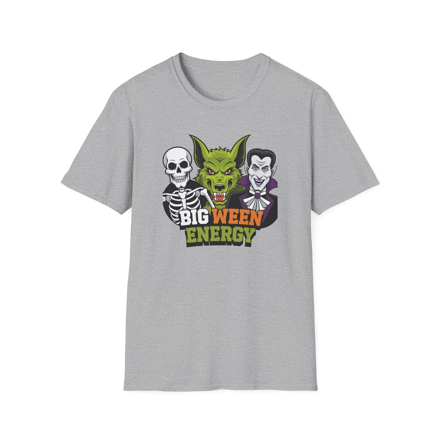 Halloween Graphic Tee, Big Ween Energy Shirt, Unisex Softstyle T-Shirt, Spooky Season Apparel, Fun Halloween Costume Top