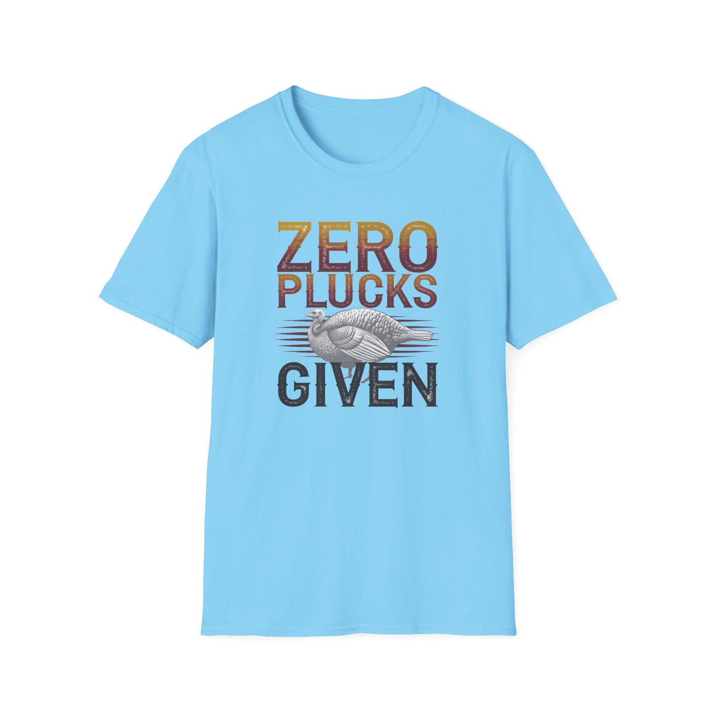 Zero Plucks Given Unisex Softstyle T-Shirt - Funny Fishing Gift