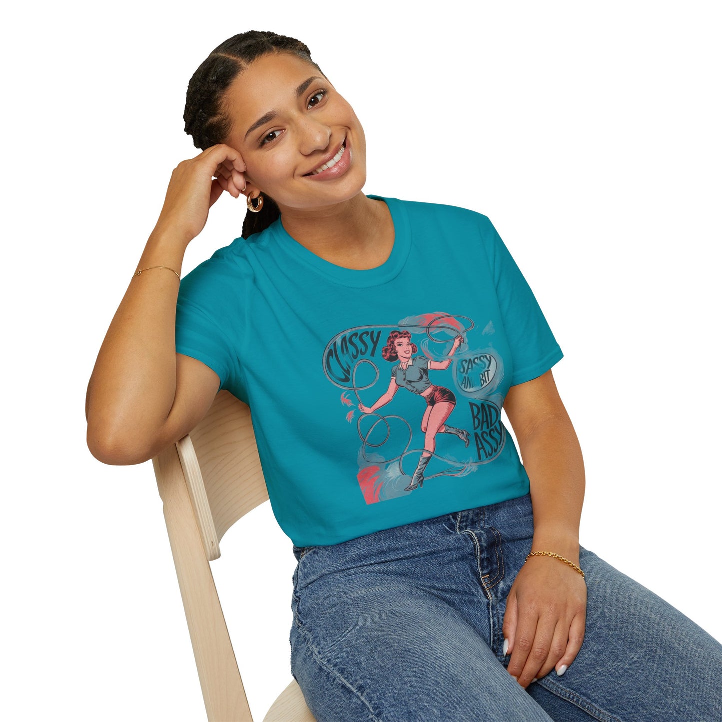 Classy & Badass Unisex T-Shirt, Vintage Chic Tee, Gift for Her, Empowerment Shirt, Casual Wear, Birthday Gift, Feminist Apparel
