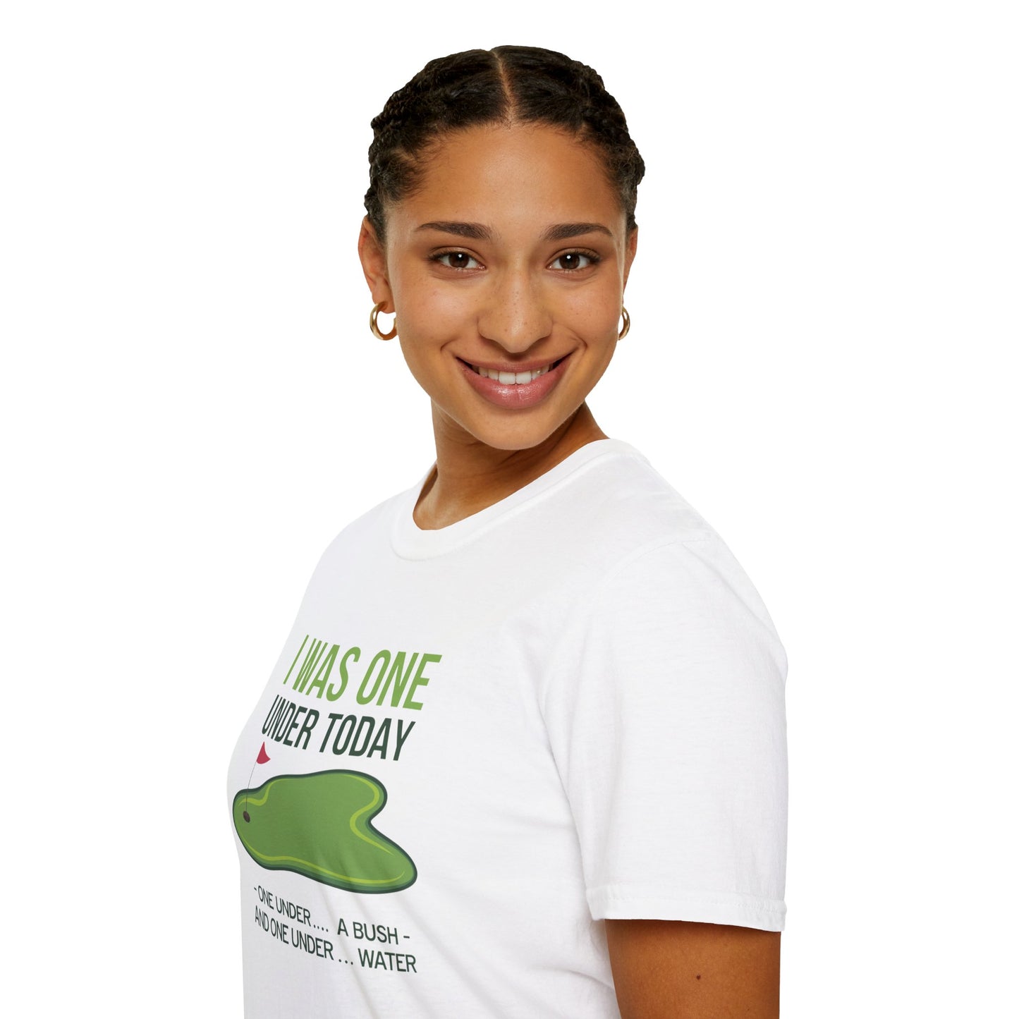 Funny Golf T-Shirt - "I Was One Under Today" - Unisex Softstyle Tee