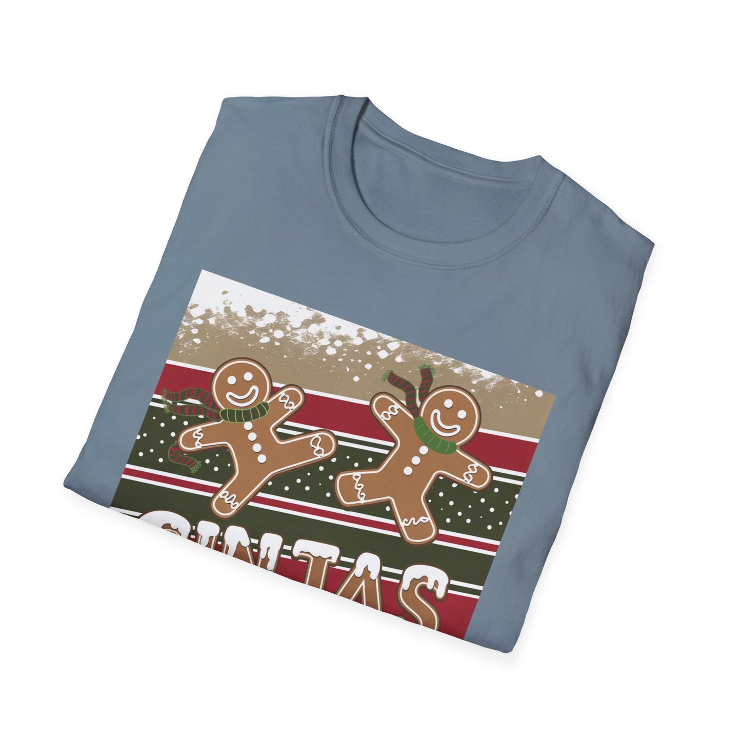 Festive Gingerbread Unisex T-Shirt, Holiday Tee, Christmas Gift, Cozy Shirt, Winter Apparel, Fun Gift Idea