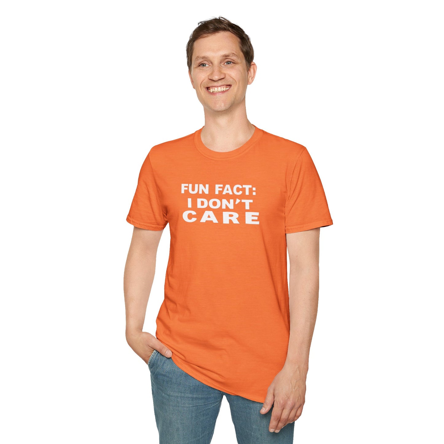 Casual Graphic Tee: Fun Fact I Don't Care, Comfy Shirt for Everyday Wear, Perfect Gift for Friends, Relaxed Style for Any Occasion