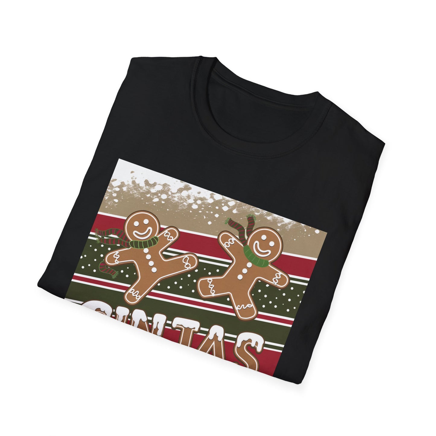Festive Gingerbread Unisex T-Shirt, Holiday Tee, Christmas Gift, Cozy Shirt, Winter Apparel, Fun Gift Idea