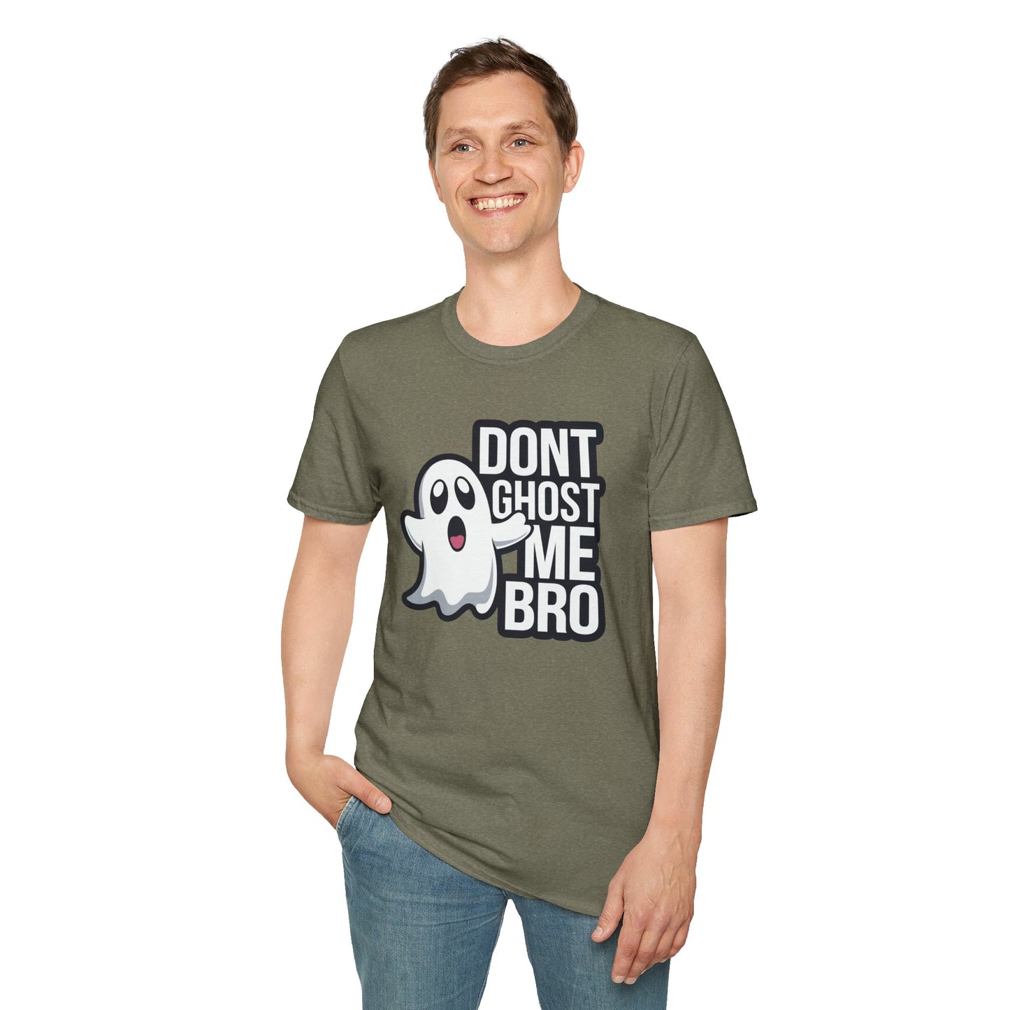 Funny Ghost T-Shirt | Don't Ghost Me Bro Tee | Halloween Gift, Casual Wear, Unisex Graphic Tee, Humor Shirt, Spooky Season Style