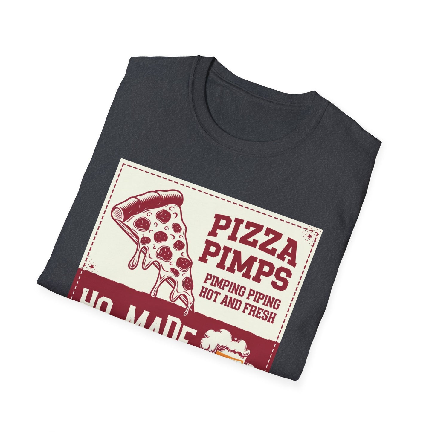 Pizza Pimps Unisex Softstyle T-Shirt - Fun Foodie Tee