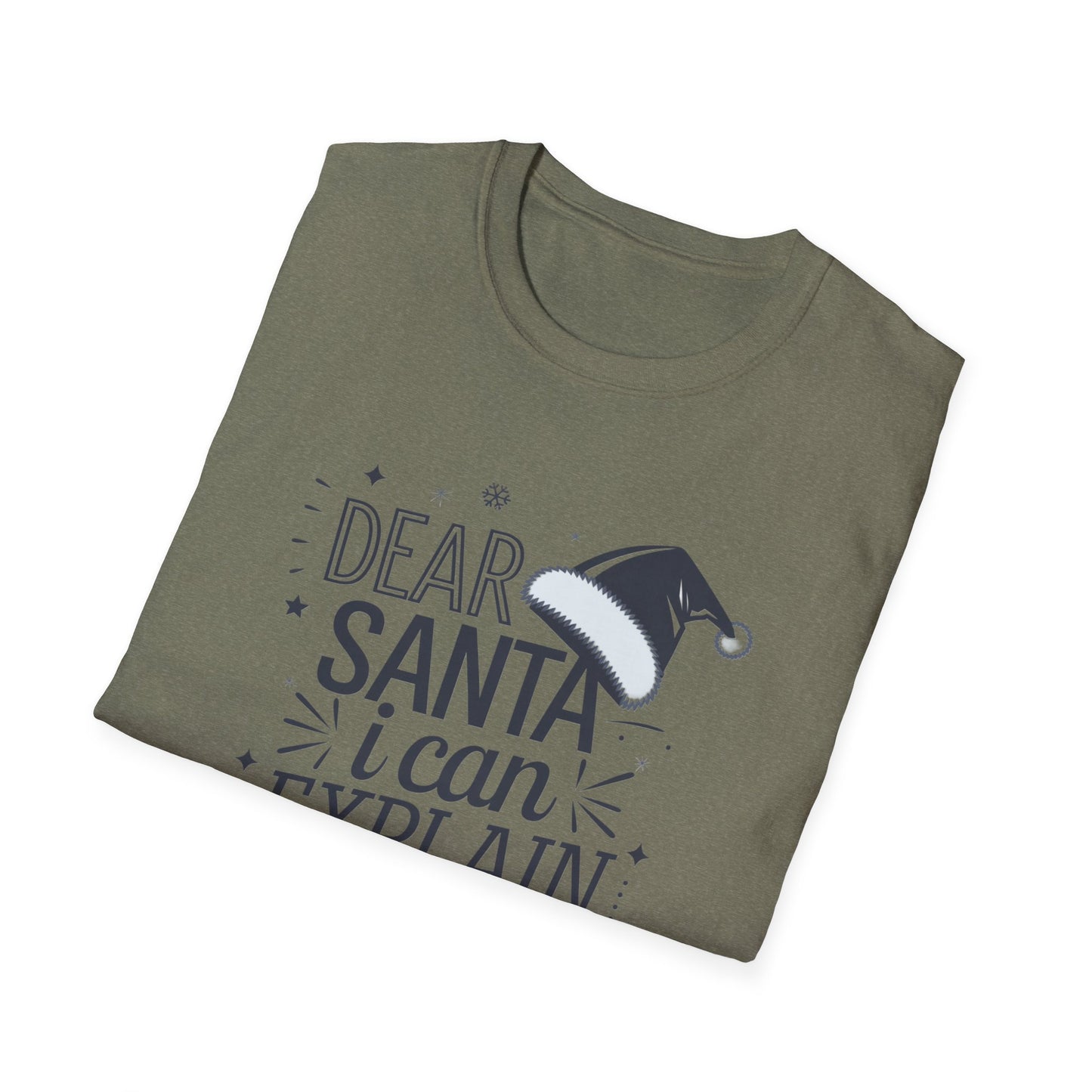 Santa Explanation Tee, Funny Christmas T-Shirt, Holiday Gift for Adults, Unisex Graphic Tee, Seasonal Humor Apparel