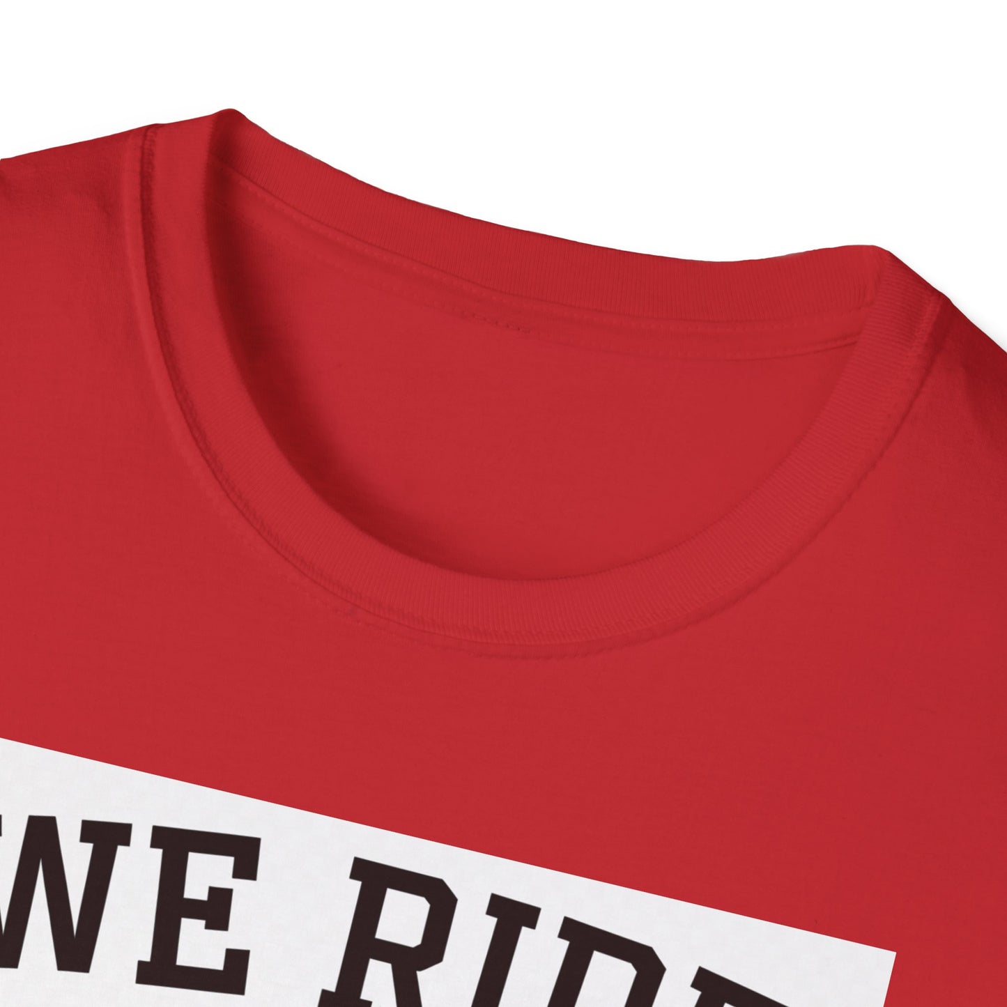 We Ride at Dawn Unisex Softstyle T-Shirt - Perfect for Lawn Care Enthusiasts